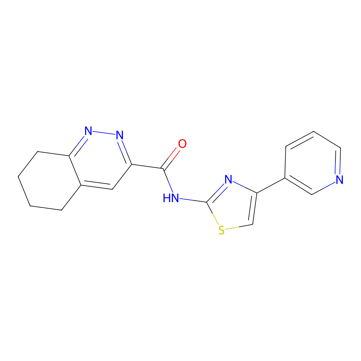 N-[4-(pyridin-3-yl)-1,3-thiazol-2-yl]-5,6,7,8-tetrahydrocinnoline-3-carboxamide molecular structure, CAS 2415464-52-5