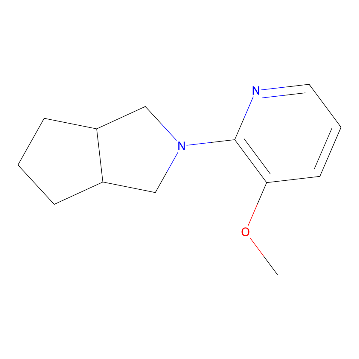 3-Methoxy-2-{octahydrocyclopenta[c]pyrrol-2-yl}pyridine molecular structure, CAS 2415465-91-5
