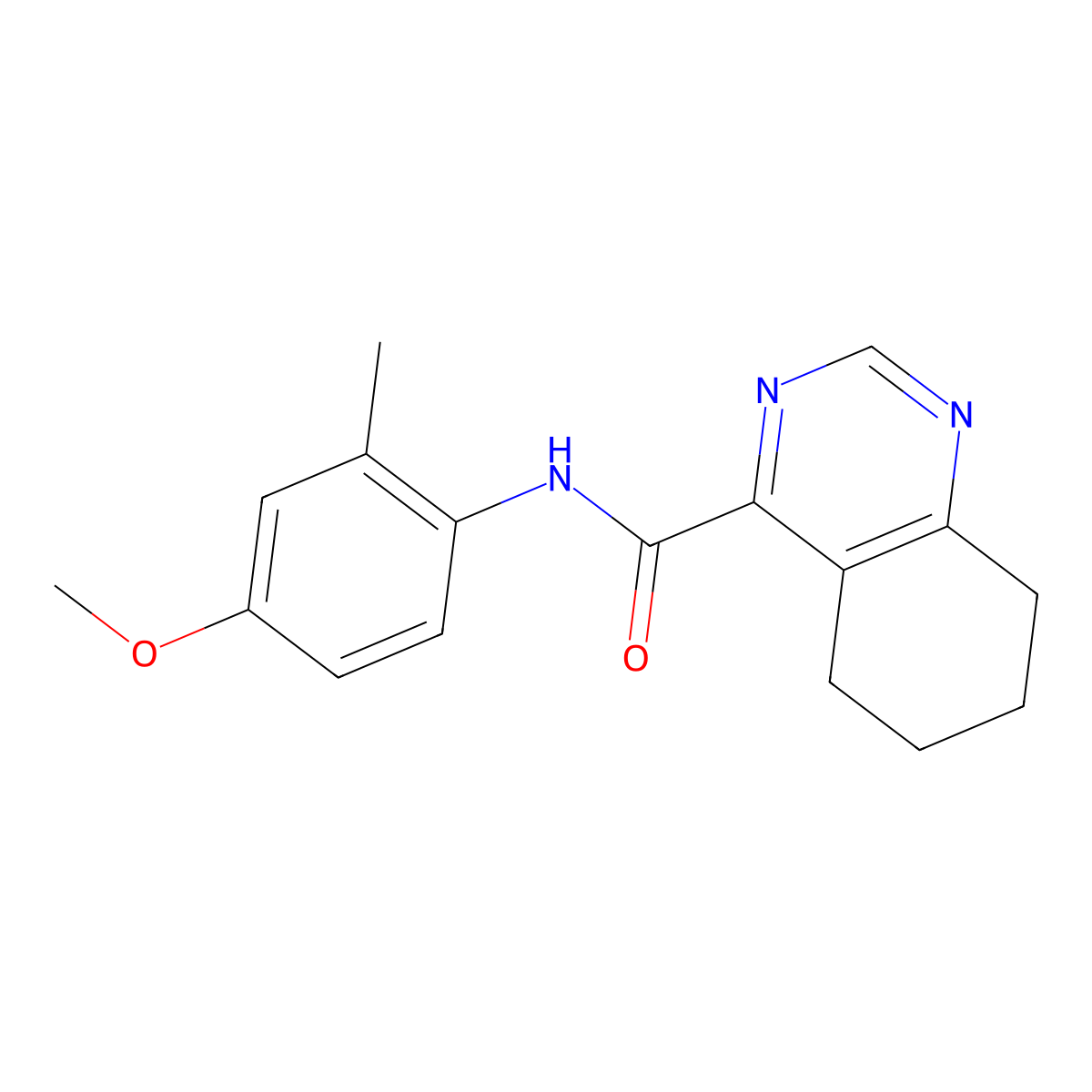 N-(4-Methoxy-2-methylphenyl)-5,6,7,8-tetrahydroquinazoline-4-carboxamide molecular structure, CAS 2415465-94-8