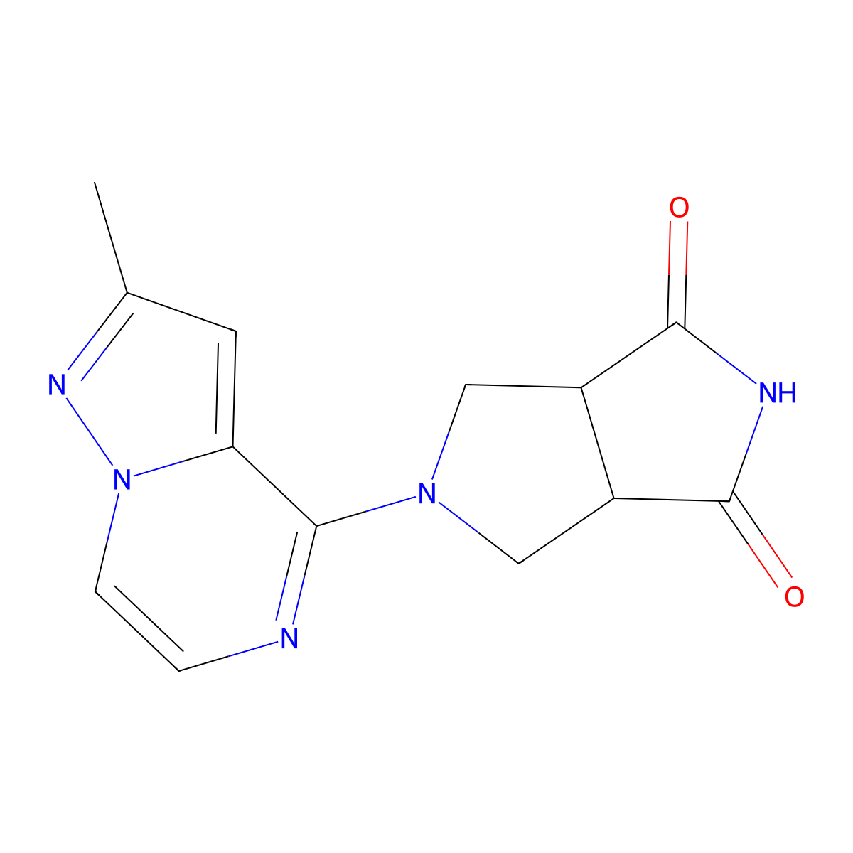 5-{2-Methylpyrazolo[1,5-a]pyrazin-4-yl}-octahydropyrrolo[3,4-c]pyrrole-1,3-dione molecular structure, CAS 2415466-23-6