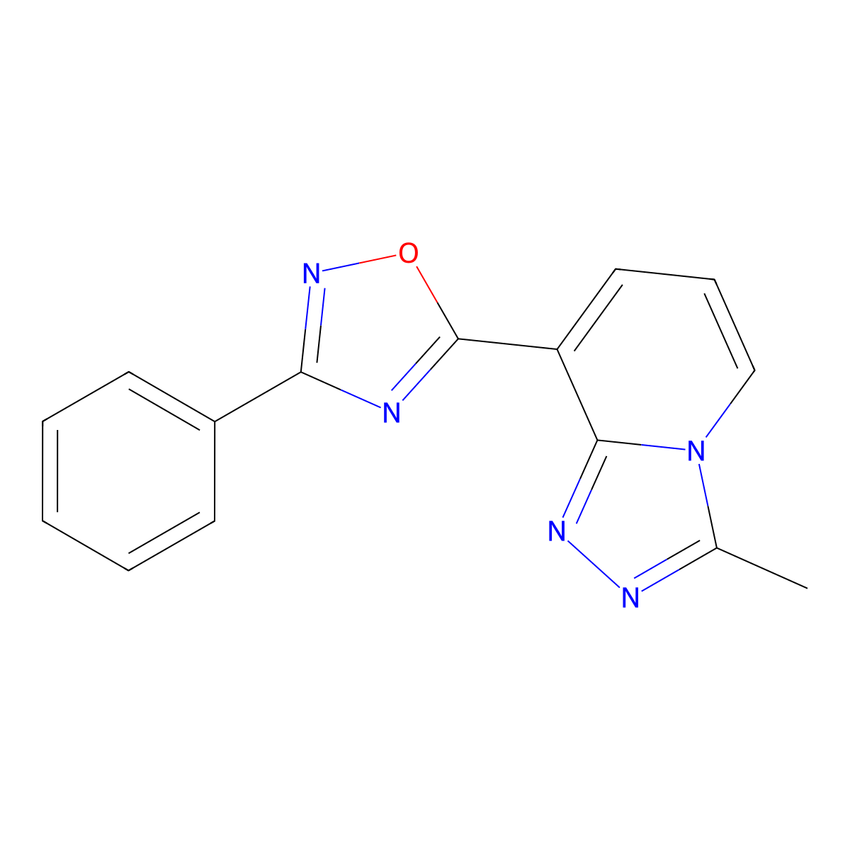 5-{3-Methyl-[1,2,4]triazolo[4,3-a]pyridin-8-yl}-3-phenyl-1,2,4-oxadiazole molecular structure, CAS 2415466-52-1
