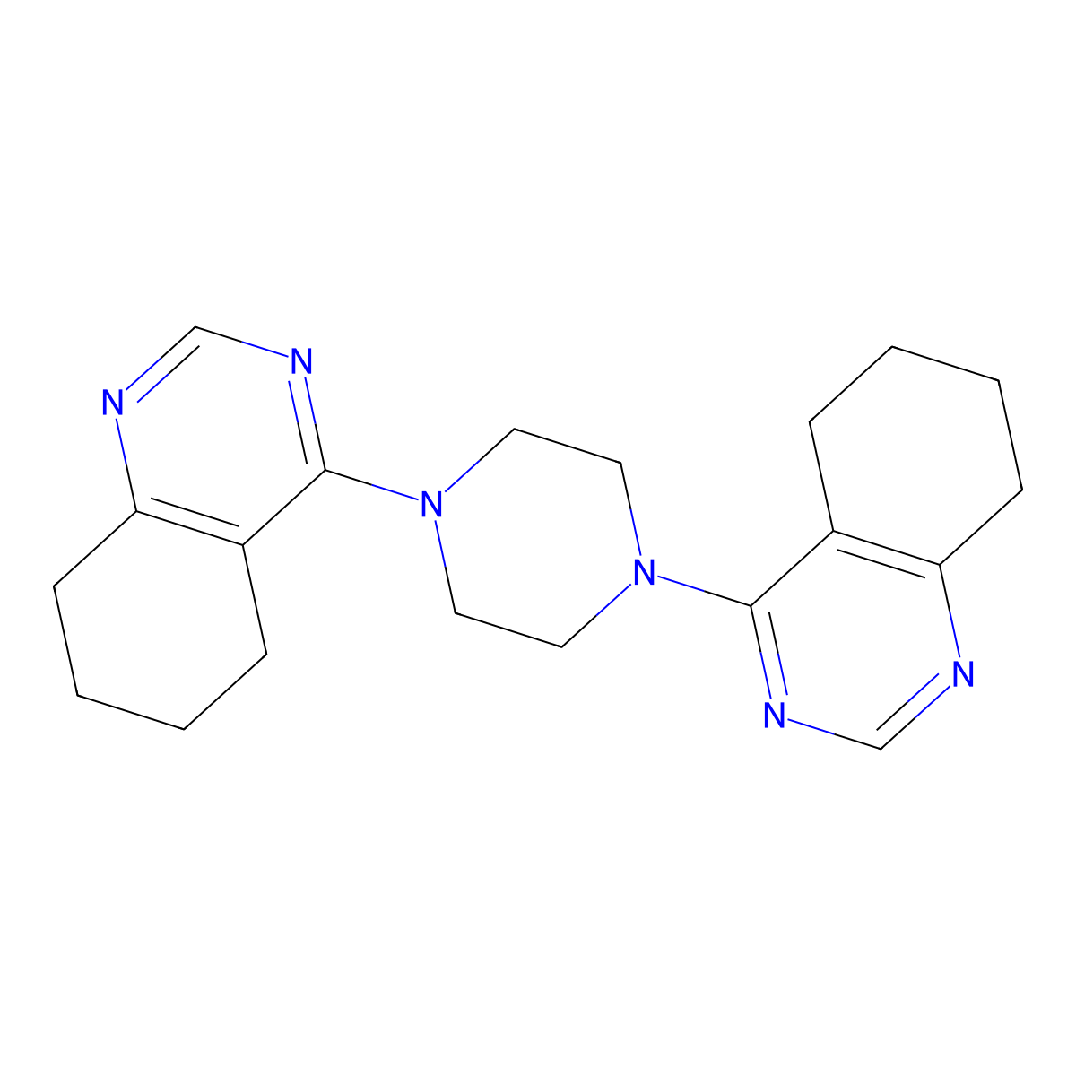 4-[4-(5,6,7,8-Tetrahydroquinazolin-4-yl)piperazin-1-yl]-5,6,7,8-tetrahydroquinazoline molecular structure, CAS 2415466-54-3