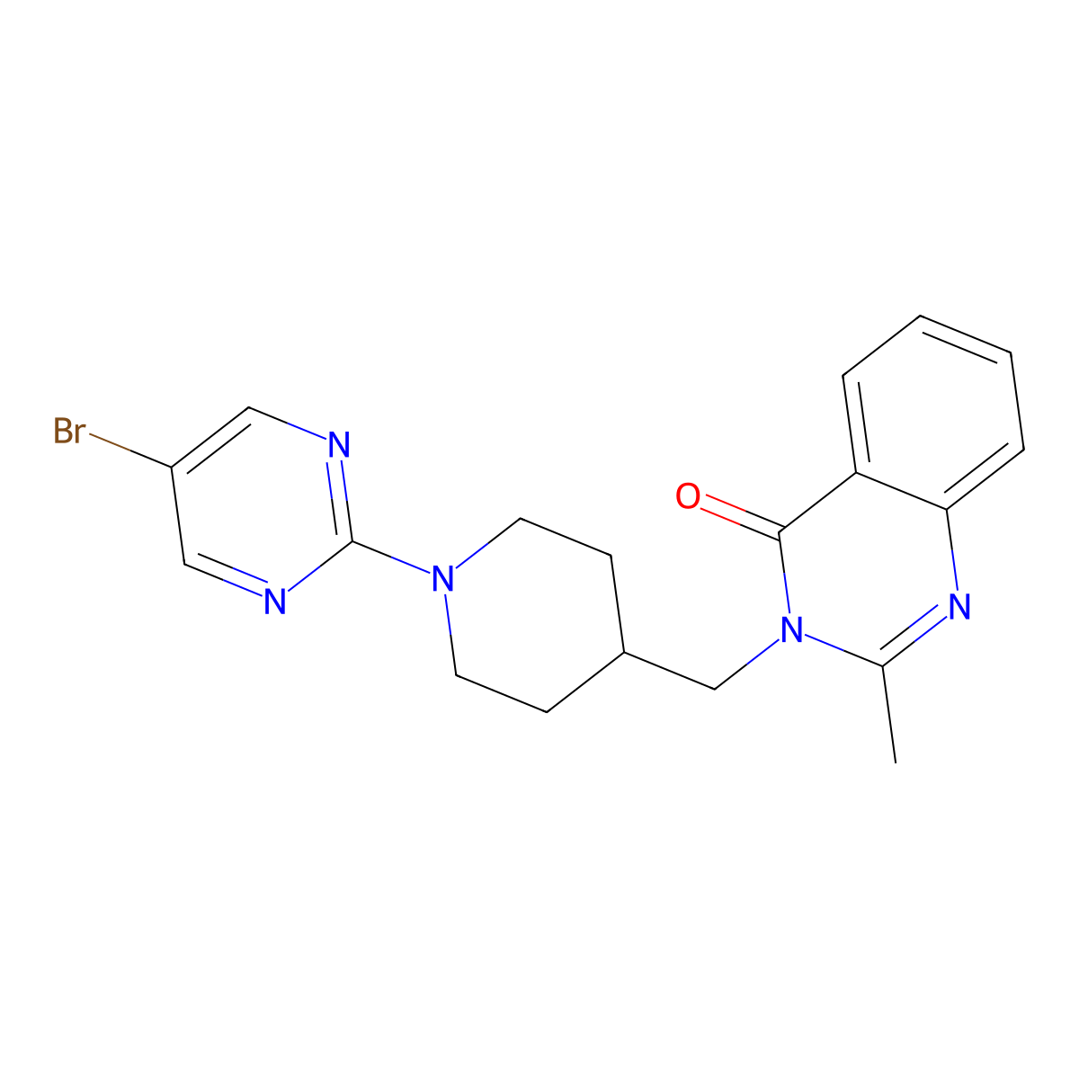 3-{[1-(5-Bromopyrimidin-2-yl)piperidin-4-yl]methyl}-2-methyl-3,4-dihydroquinazolin-4-one molecular structure, CAS 2415466-58-7