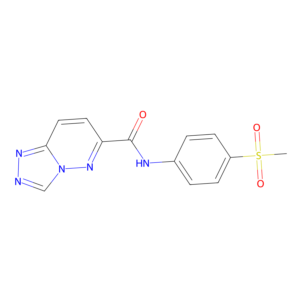 N-(4-methanesulfonylphenyl)-[1,2,4]triazolo[4,3-b]pyridazine-6-carboxamide molecular structure, CAS 2415466-59-8
