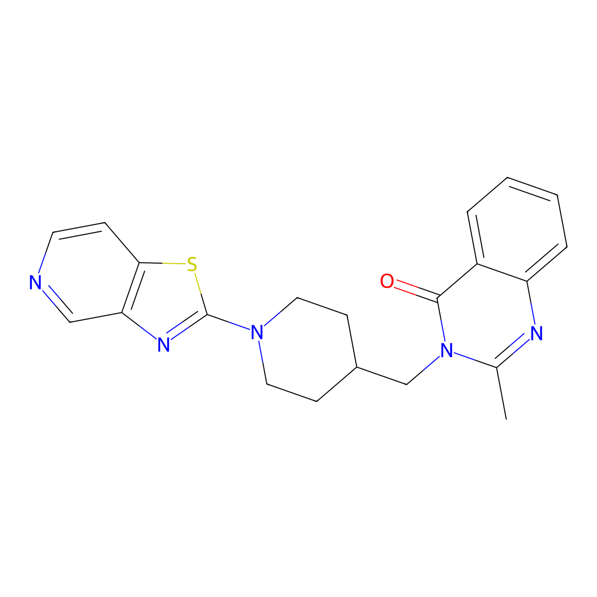 2-Methyl-3-[(1-{[1,3]thiazolo[4,5-c]pyridin-2-yl}piperidin-4-yl)methyl]-3,4-dihydroquinazolin-4-one molecular structure, CAS 2415466-66-7
