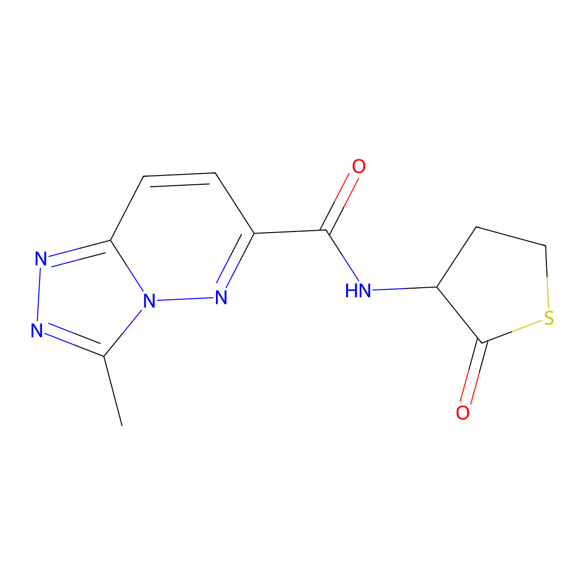 3-Methyl-N-(2-oxothiolan-3-yl)-[1,2,4]triazolo[4,3-b]pyridazine-6-carboxamide molecular structure, CAS 2415468-28-7