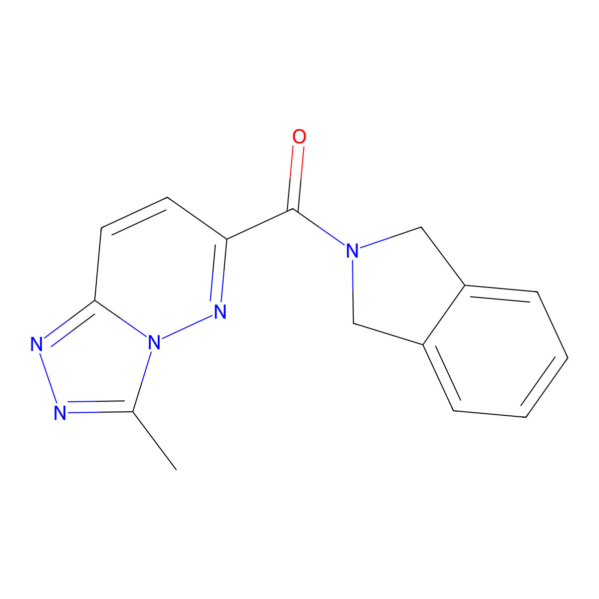 2-{3-methyl-[1,2,4]triazolo[4,3-b]pyridazine-6-carbonyl}-2,3-dihydro-1H-isoindole molecular structure, CAS 2415468-32-3