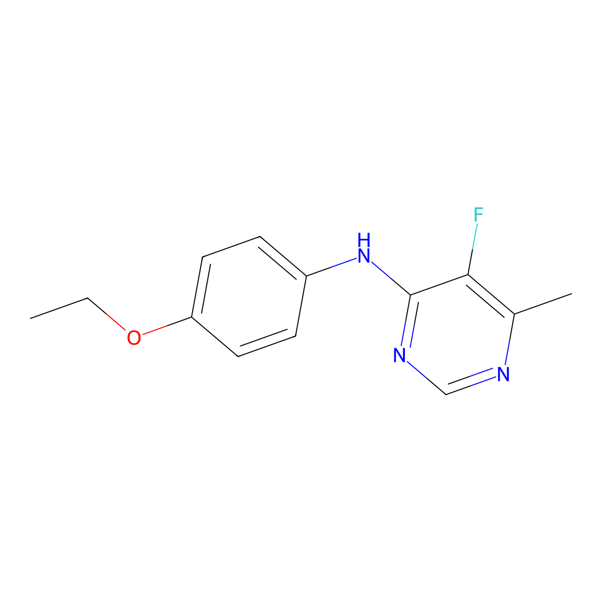 N-(4-Ethoxyphenyl)-5-fluoro-6-methylpyrimidin-4-amine molecular structure, CAS 2415468-48-1