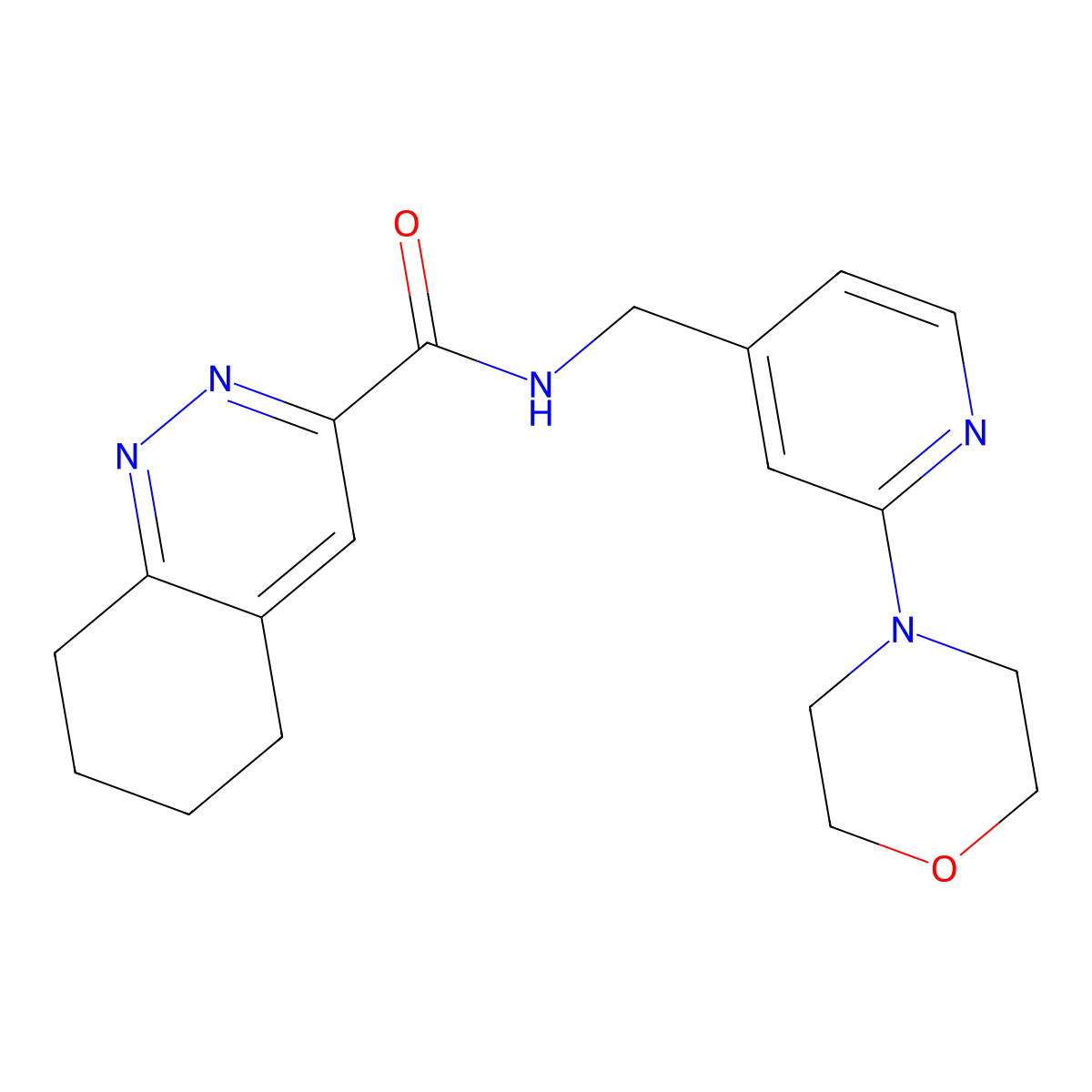 N-{[2-(morpholin-4-yl)pyridin-4-yl]methyl}-5,6,7,8-tetrahydrocinnoline-3-carboxamide molecular structure, CAS 2415468-50-5