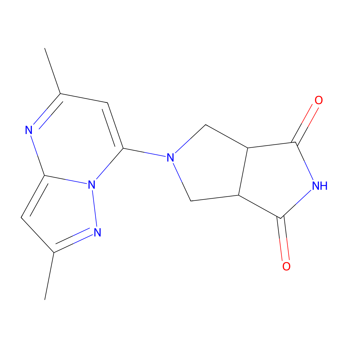 5-{2,5-Dimethylpyrazolo[1,5-a]pyrimidin-7-yl}-octahydropyrrolo[3,4-c]pyrrole-1,3-dione molecular structure, CAS 2415468-63-0