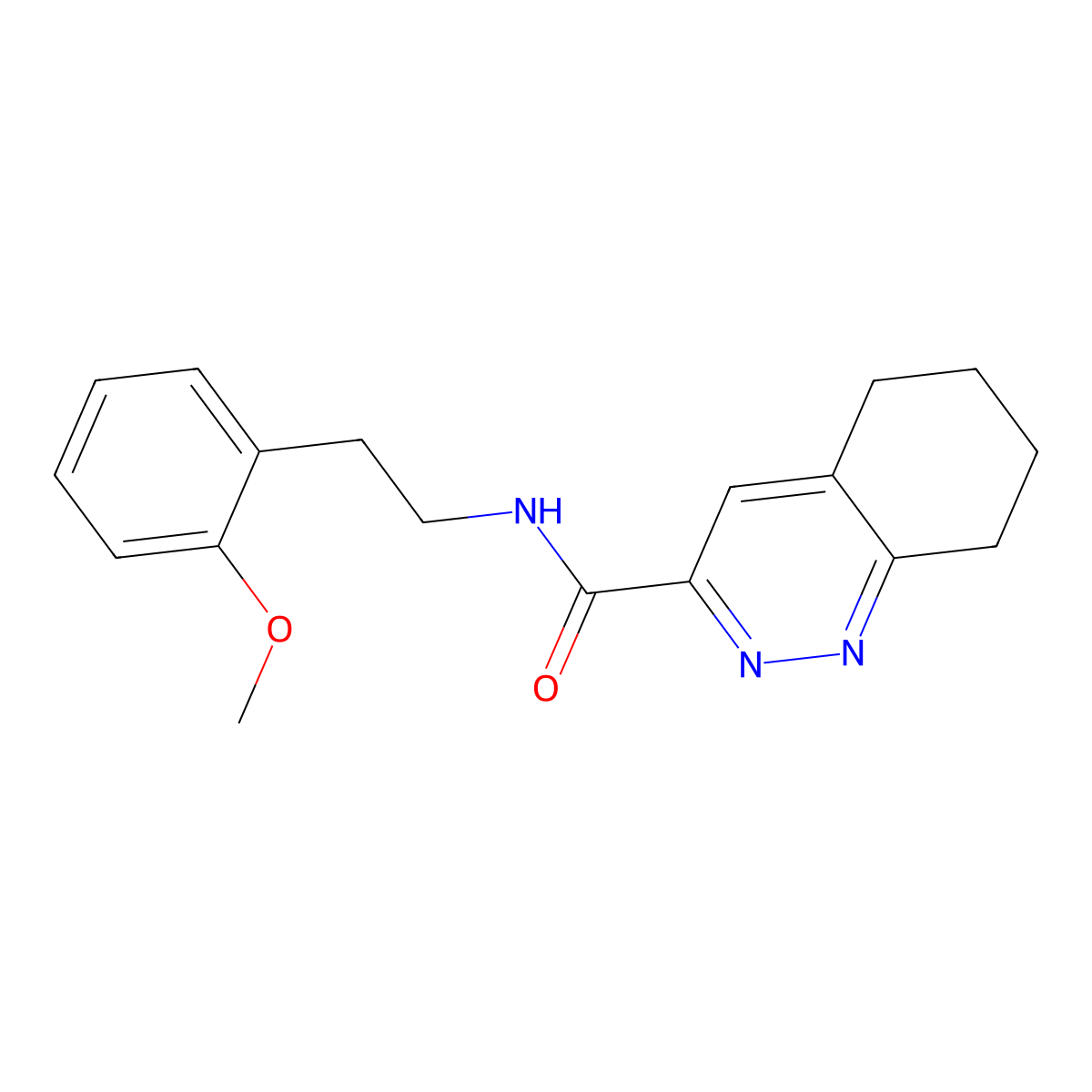 N-[2-(2-Methoxyphenyl)ethyl]-5,6,7,8-tetrahydrocinnoline-3-carboxamide molecular structure, CAS 2415469-39-3