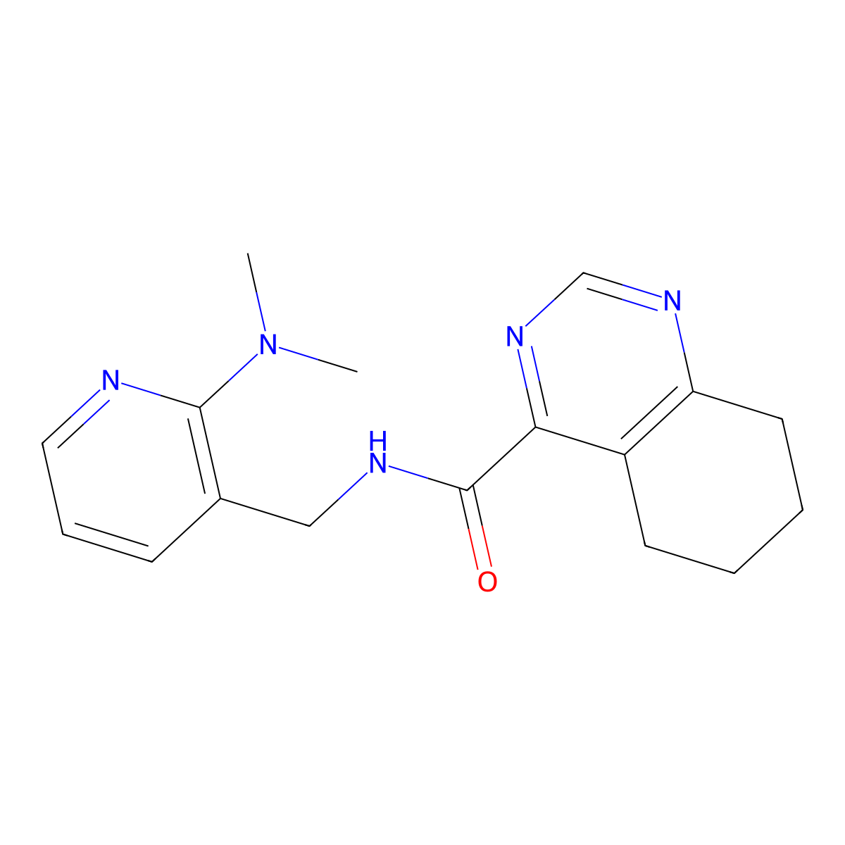 N-{[2-(dimethylamino)pyridin-3-yl]methyl}-5,6,7,8-tetrahydroquinazoline-4-carboxamide molecular structure, CAS 2415469-97-3