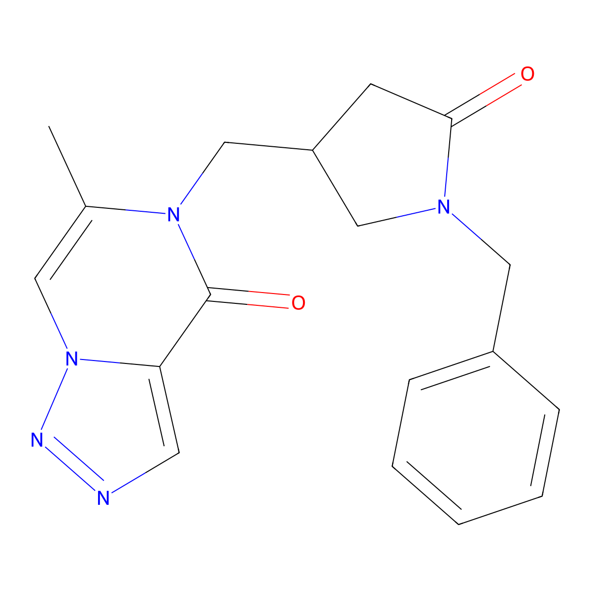 1-benzyl-4-({6-methyl-4-oxo-4H,5H-[1,2,3]triazolo[1,5-a]pyrazin-5-yl}methyl)pyrrolidin-2-one molecular structure, CAS 2415470-02-7