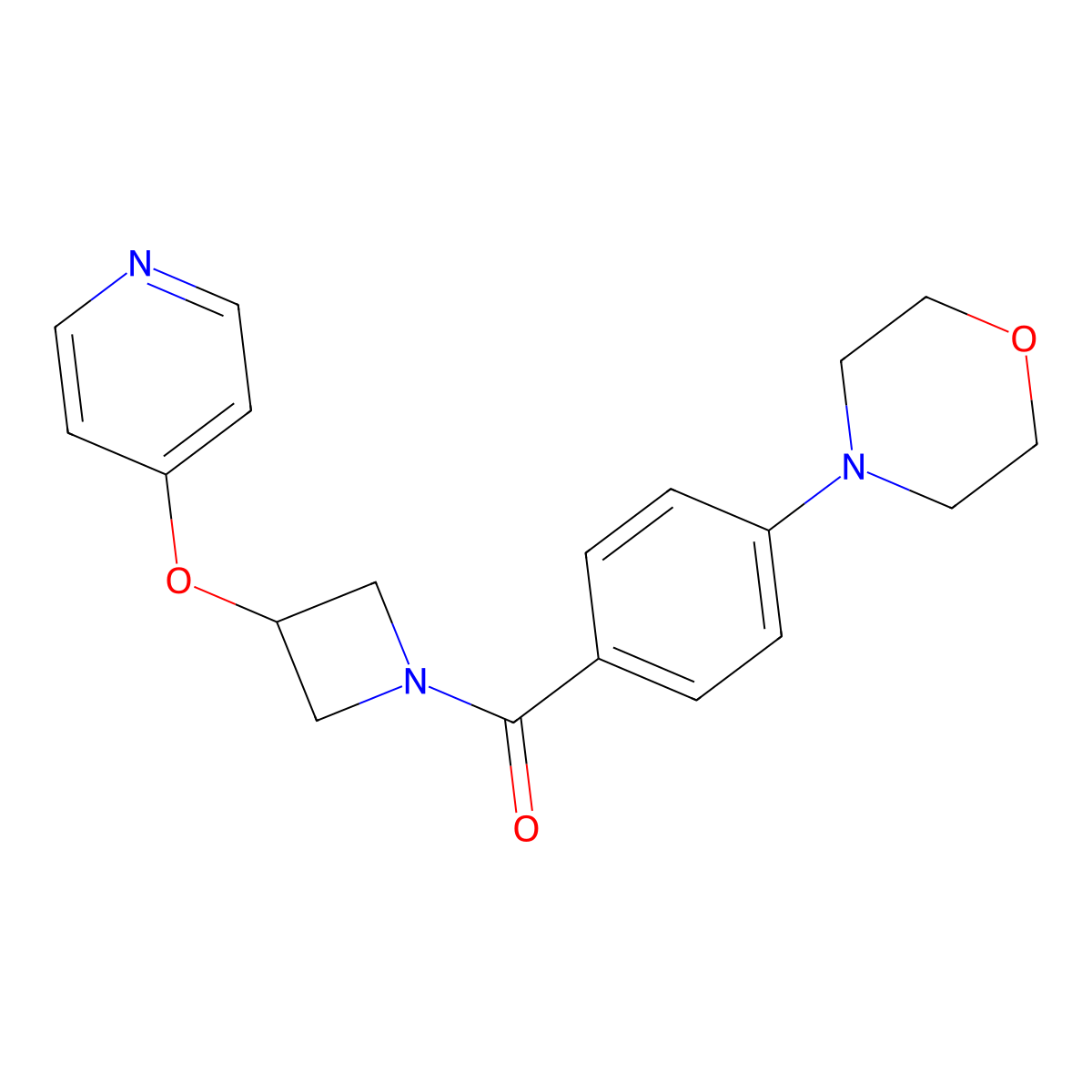 4-{4-[3-(Pyridin-4-yloxy)azetidine-1-carbonyl]phenyl}morpholine molecular structure, CAS 2415470-25-4