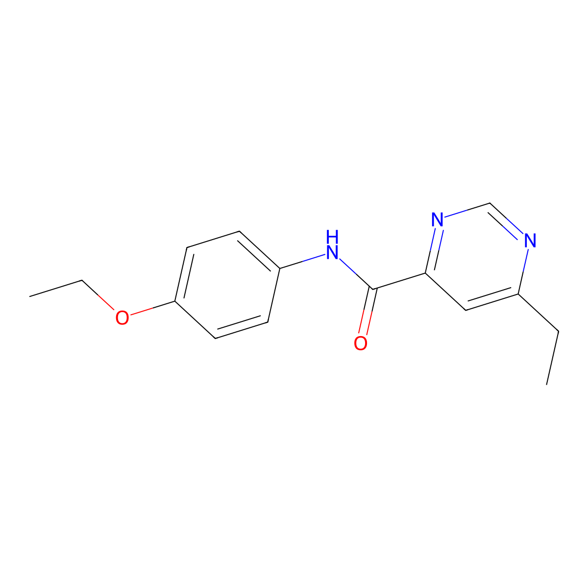 N-(4-ethoxyphenyl)-6-ethylpyrimidine-4-carboxamide molecular structure, CAS 2415470-35-6