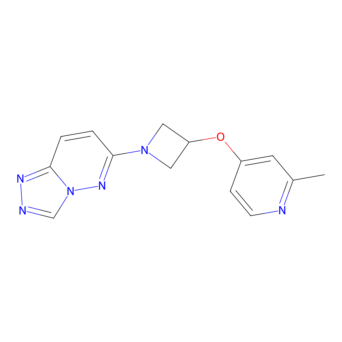 2-Methyl-4-[(1-{[1,2,4]triazolo[4,3-b]pyridazin-6-yl}azetidin-3-yl)oxy]pyridine molecular structure, CAS 2415470-52-7