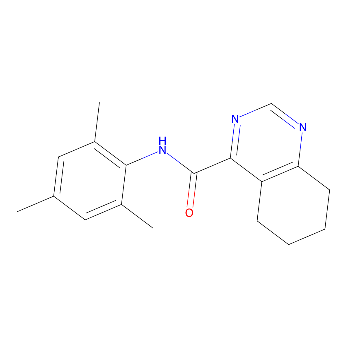 N-(2,4,6-Trimethylphenyl)-5,6,7,8-tetrahydroquinazoline-4-carboxamide molecular structure, CAS 2415470-71-0