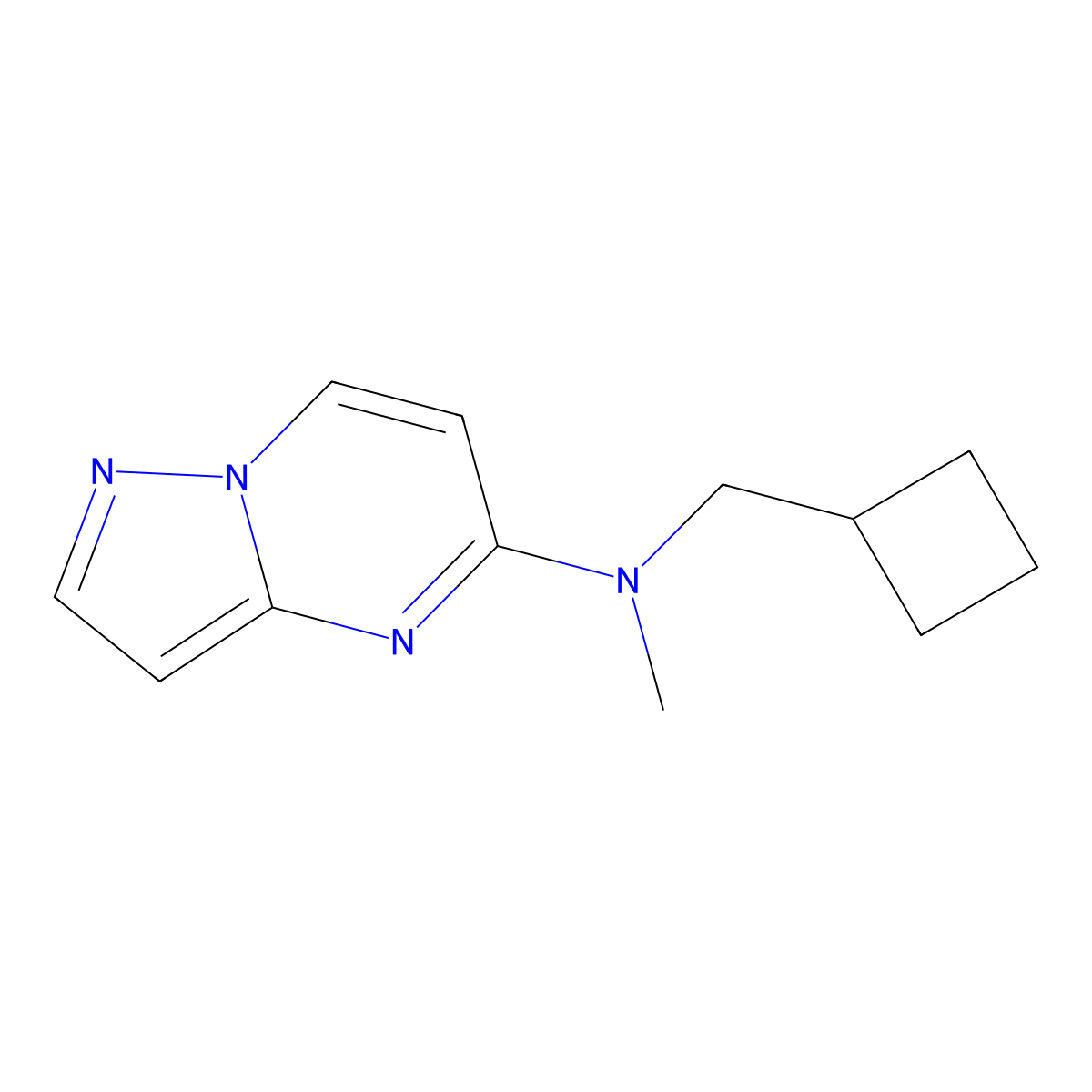 N-(cyclobutylmethyl)-N-methylpyrazolo[1,5-a]pyrimidin-5-amine molecular structure, CAS 2415470-88-9