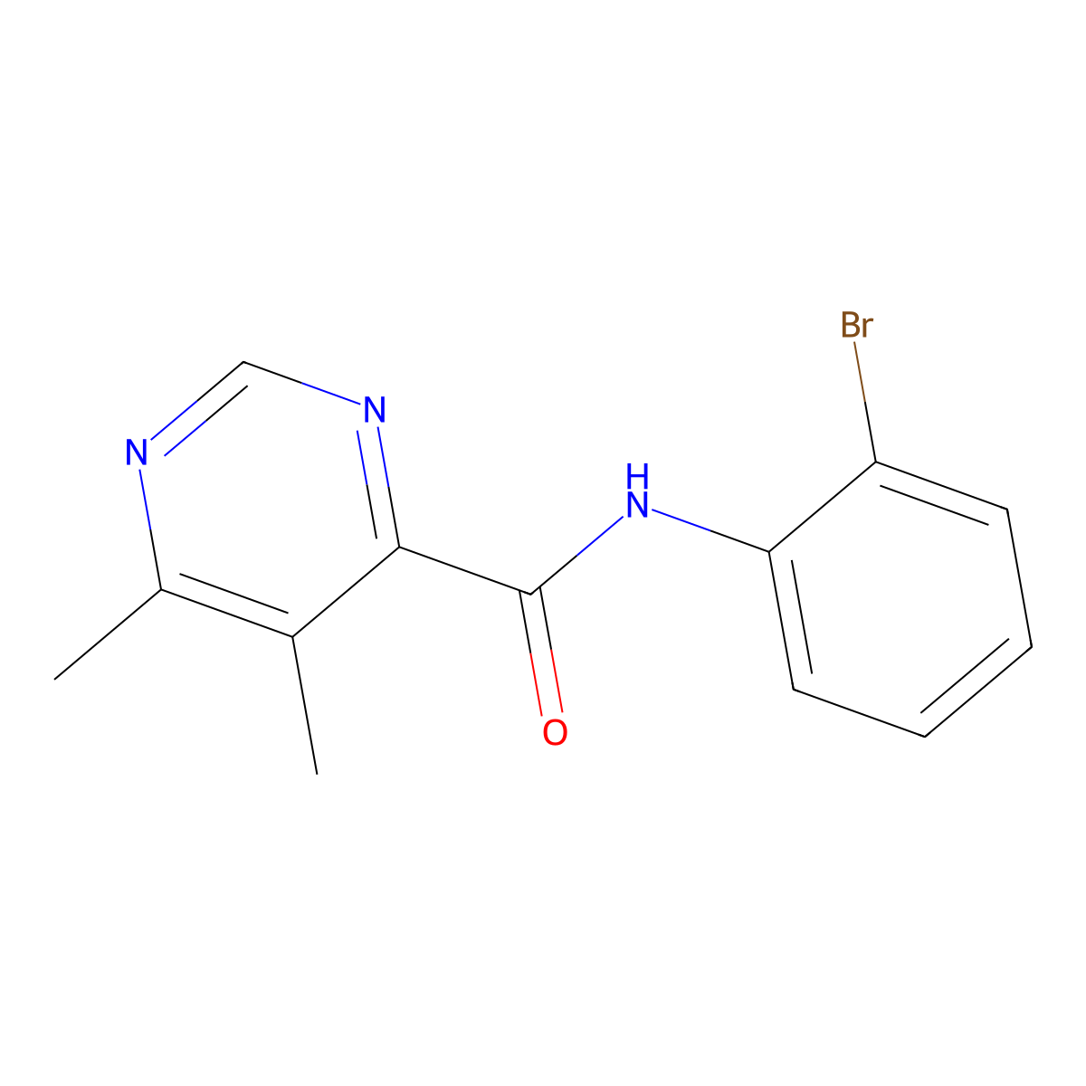 N-(2-Bromophenyl)-5,6-dimethylpyrimidine-4-carboxamide molecular structure, CAS 2415471-37-1