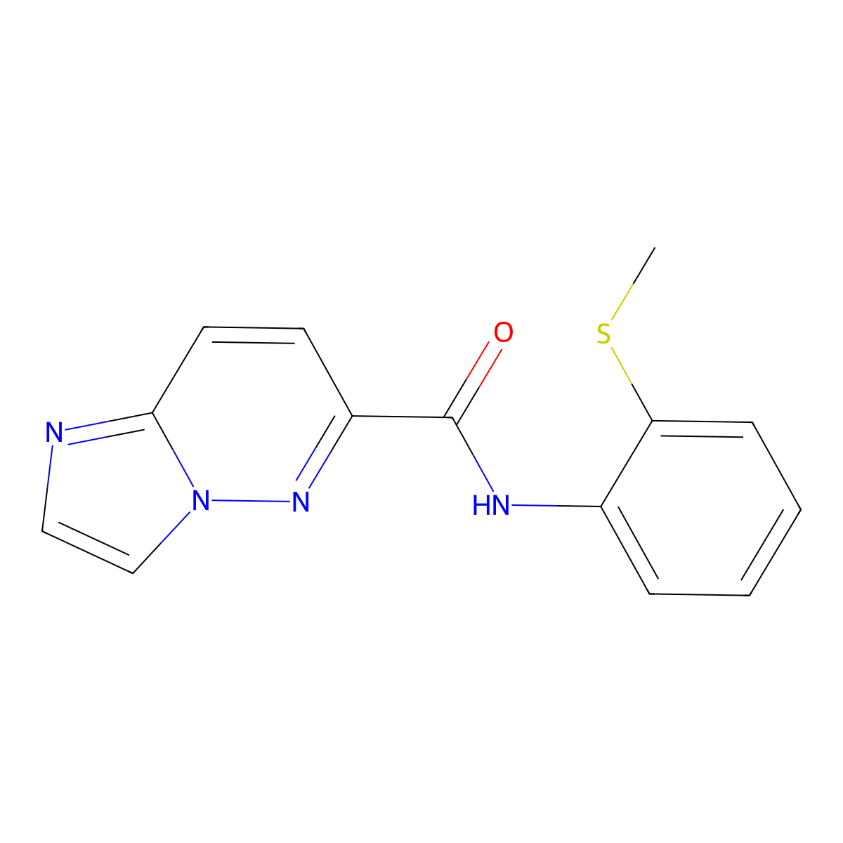 N-[2-(methylsulfanyl)phenyl]imidazo[1,2-b]pyridazine-6-carboxamide molecular structure, CAS 2415471-53-1