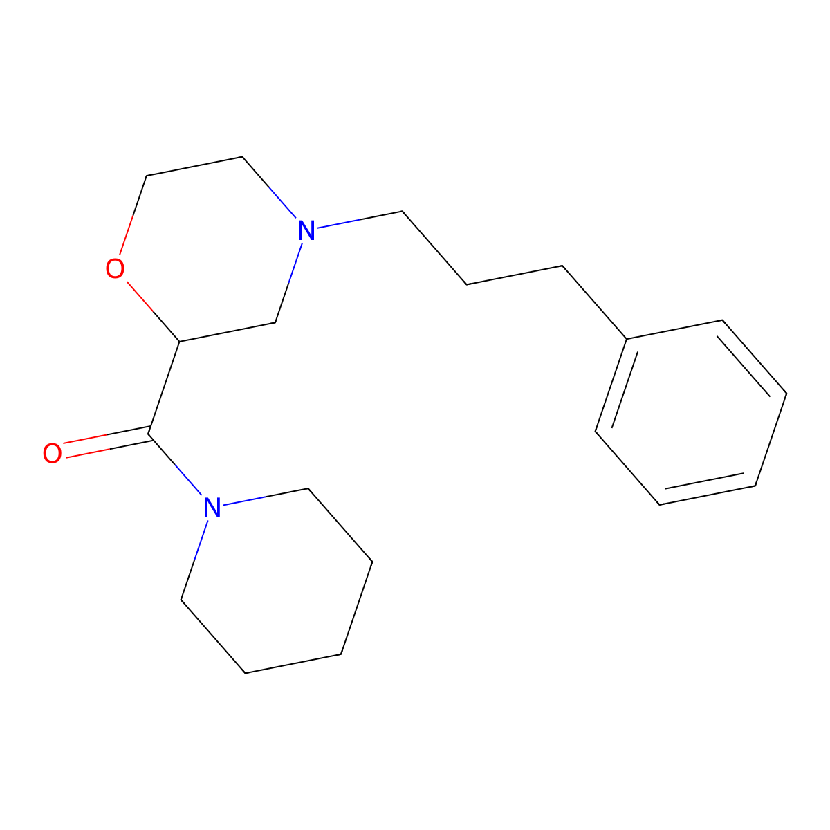 4-(3-Phenylpropyl)-2-(piperidine-1-carbonyl)morpholine molecular structure, CAS 2415471-86-0