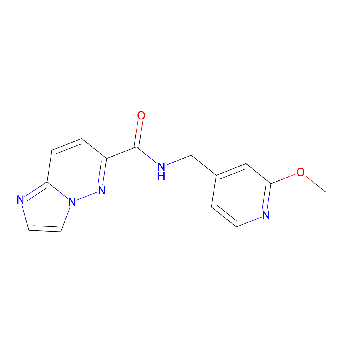 N-[(2-methoxypyridin-4-yl)methyl]imidazo[1,2-b]pyridazine-6-carboxamide molecular structure, CAS 2415472-03-4