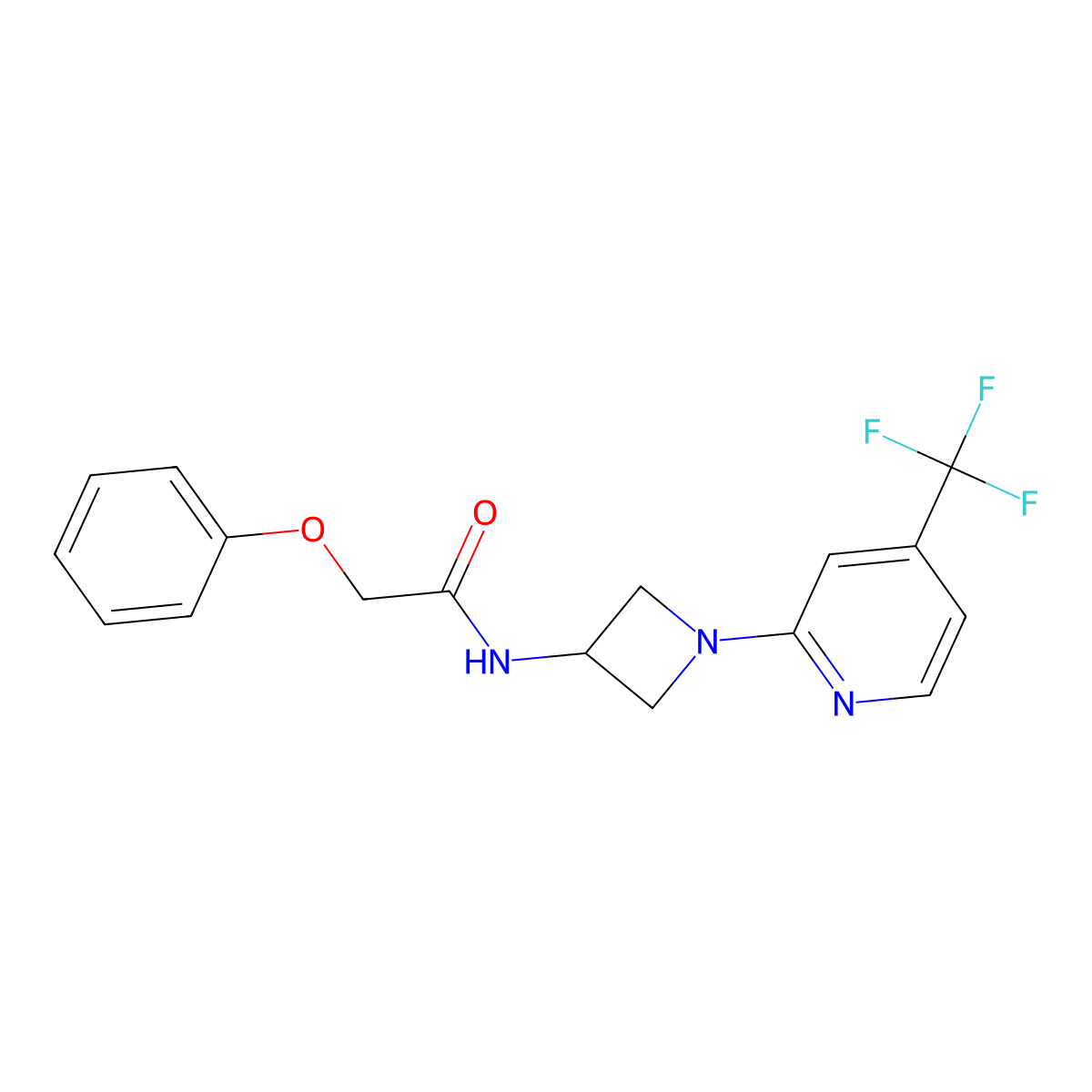 2-phenoxy-N-{1-[4-(trifluoromethyl)pyridin-2-yl]azetidin-3-yl}acetamide molecular structure, CAS 2415472-38-5