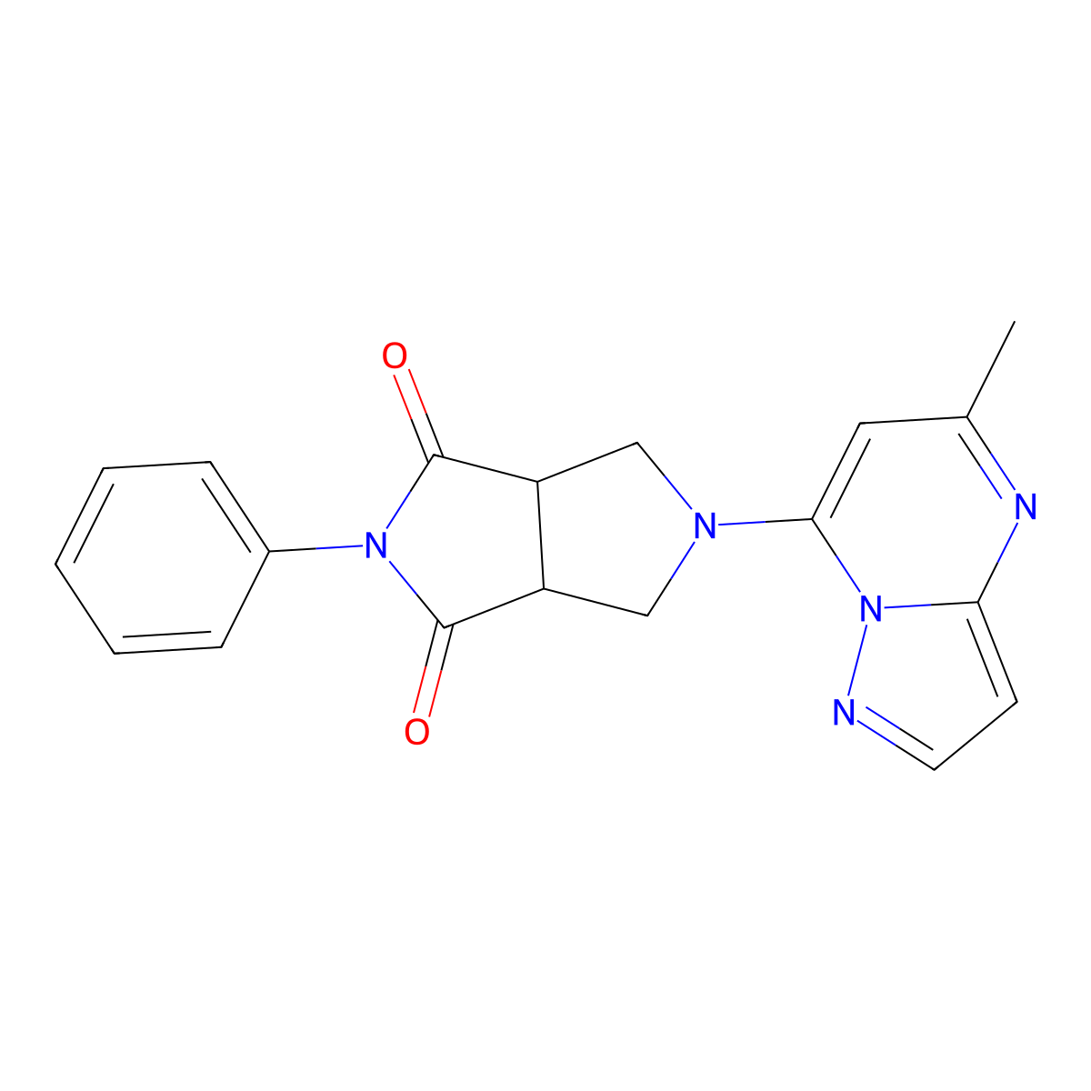 5-{5-Methylpyrazolo[1,5-a]pyrimidin-7-yl}-2-phenyl-octahydropyrrolo[3,4-c]pyrrole-1,3-dione molecular structure, CAS 2415472-85-2
