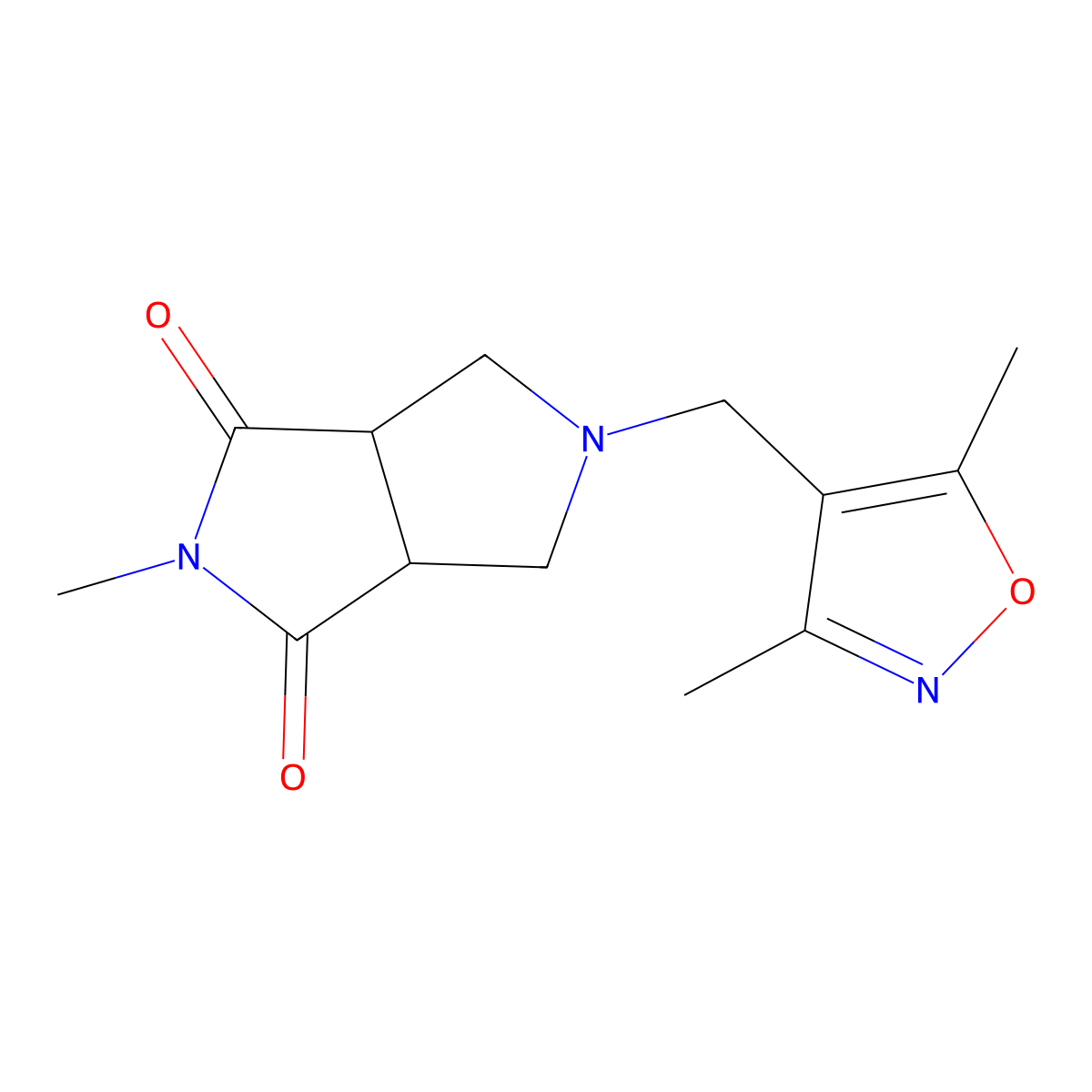 5-[(3,5-Dimethyl-1,2-oxazol-4-yl)methyl]-2-methyl-octahydropyrrolo[3,4-c]pyrrole-1,3-dione molecular structure, CAS 2415473-01-5