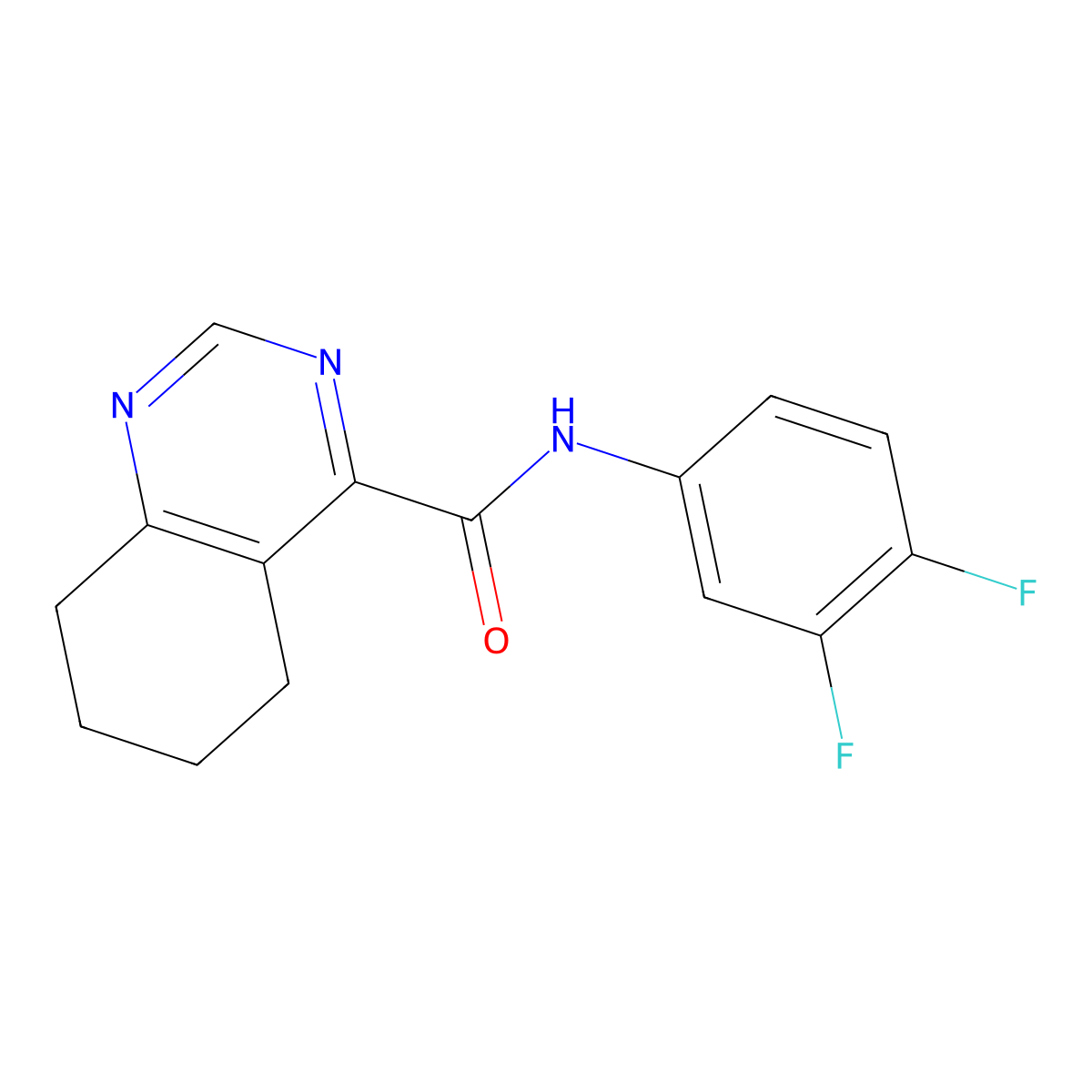 N-(3,4-Difluorophenyl)-5,6,7,8-tetrahydroquinazoline-4-carboxamide molecular structure, CAS 2415473-02-6