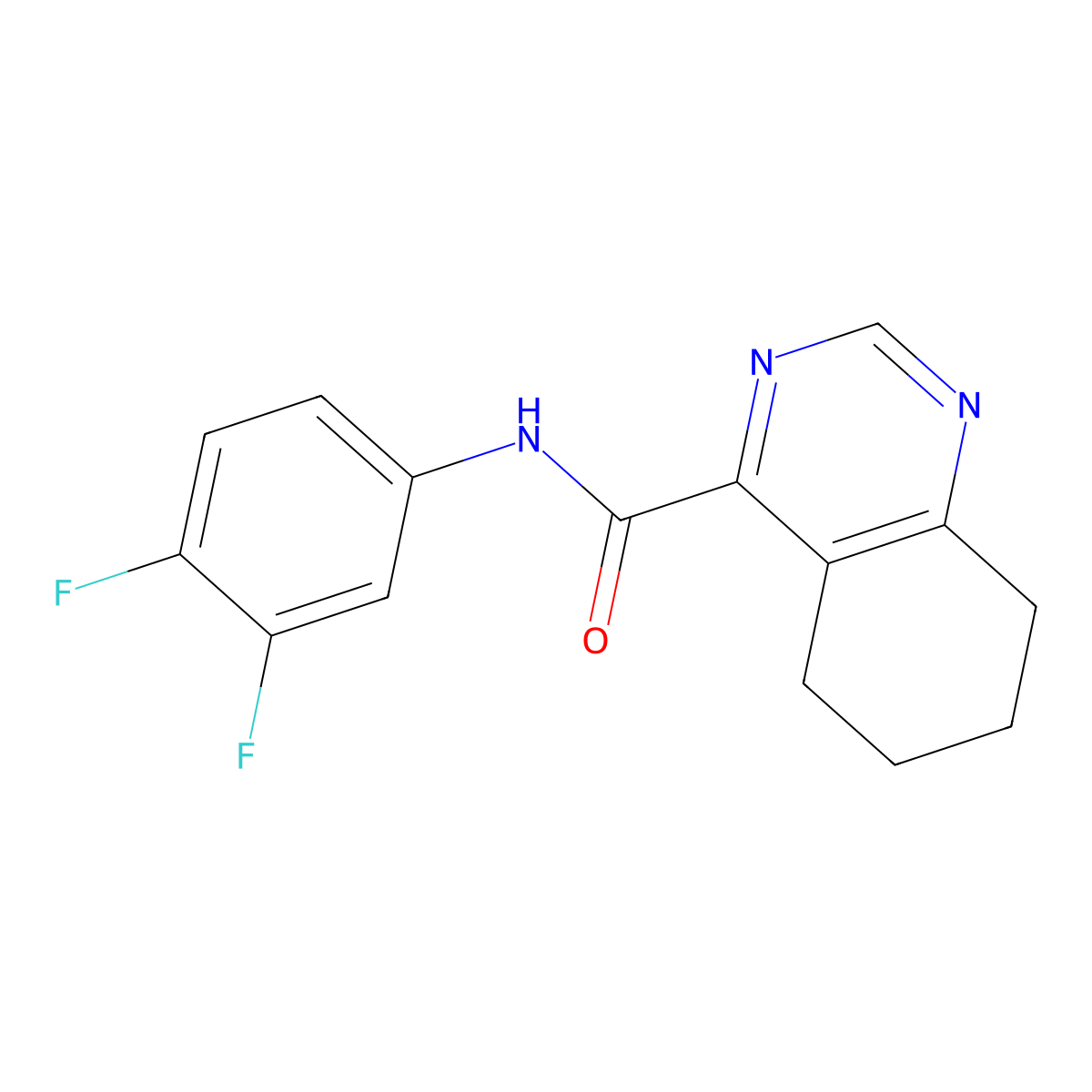 N-(3,4-Difluorophenyl)-5,6,7,8-tetrahydroquinazoline-4-carboxamide molecular structure, CAS 2415473-02-6
