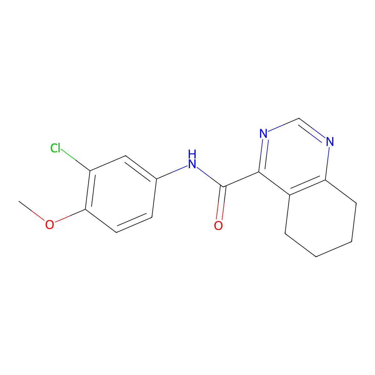 N-(3-Chloro-4-methoxyphenyl)-5,6,7,8-tetrahydroquinazoline-4-carboxamide molecular structure, CAS 2415473-16-2