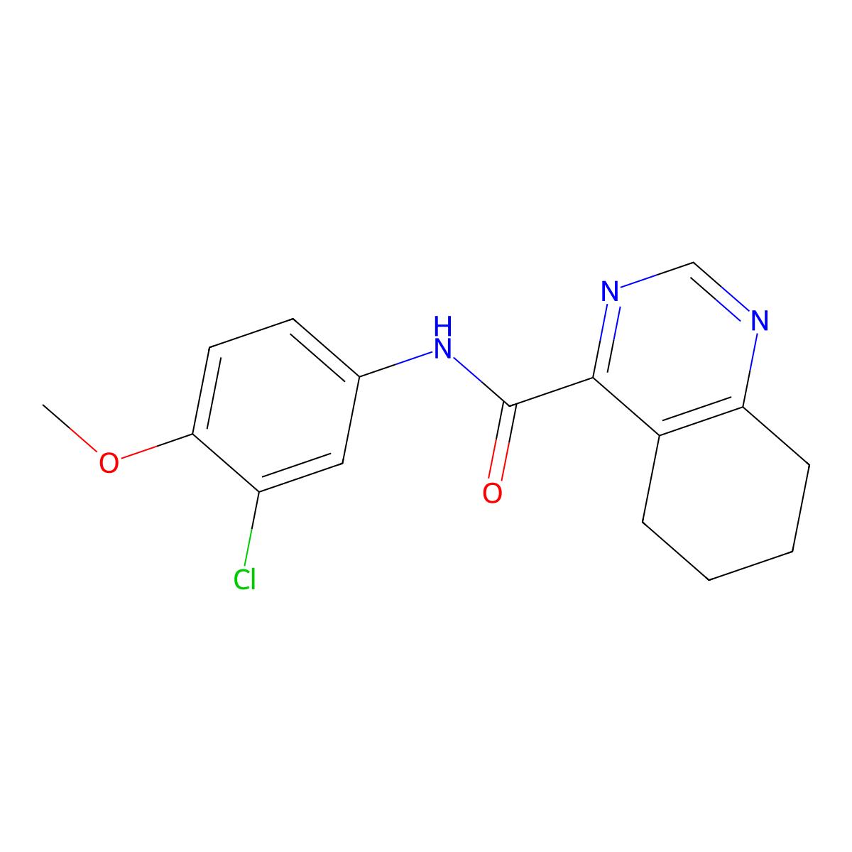 N-(3-Chloro-4-methoxyphenyl)-5,6,7,8-tetrahydroquinazoline-4-carboxamide molecular structure, CAS 2415473-16-2