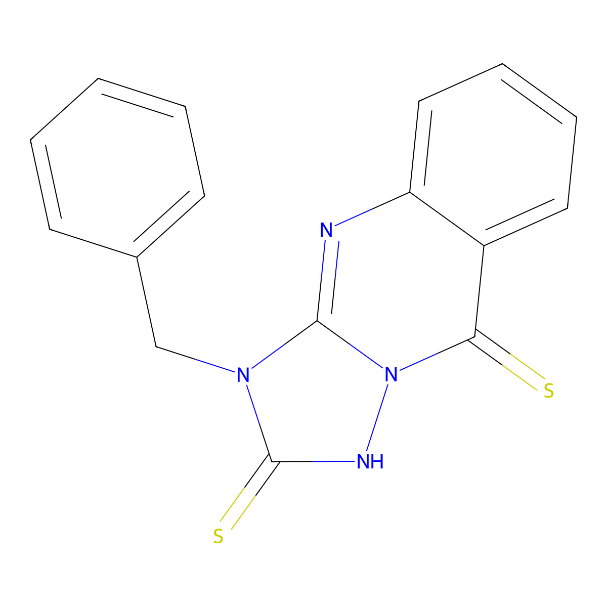 3-benzyl-1H,2H,3H,9H-[1,2,4]triazolo[3,2-b]quinazoline-2,9-dithione molecular structure, CAS 2415473-22-0