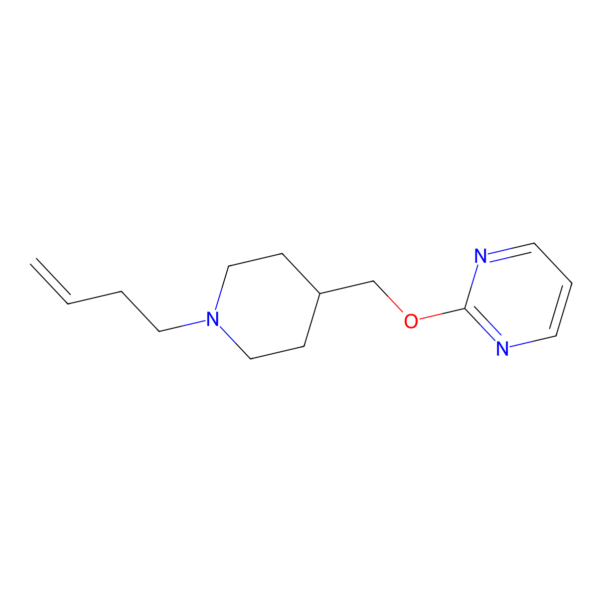 2-{[1-(But-3-en-1-yl)piperidin-4-yl]methoxy}pyrimidine molecular structure, CAS 2415473-23-1