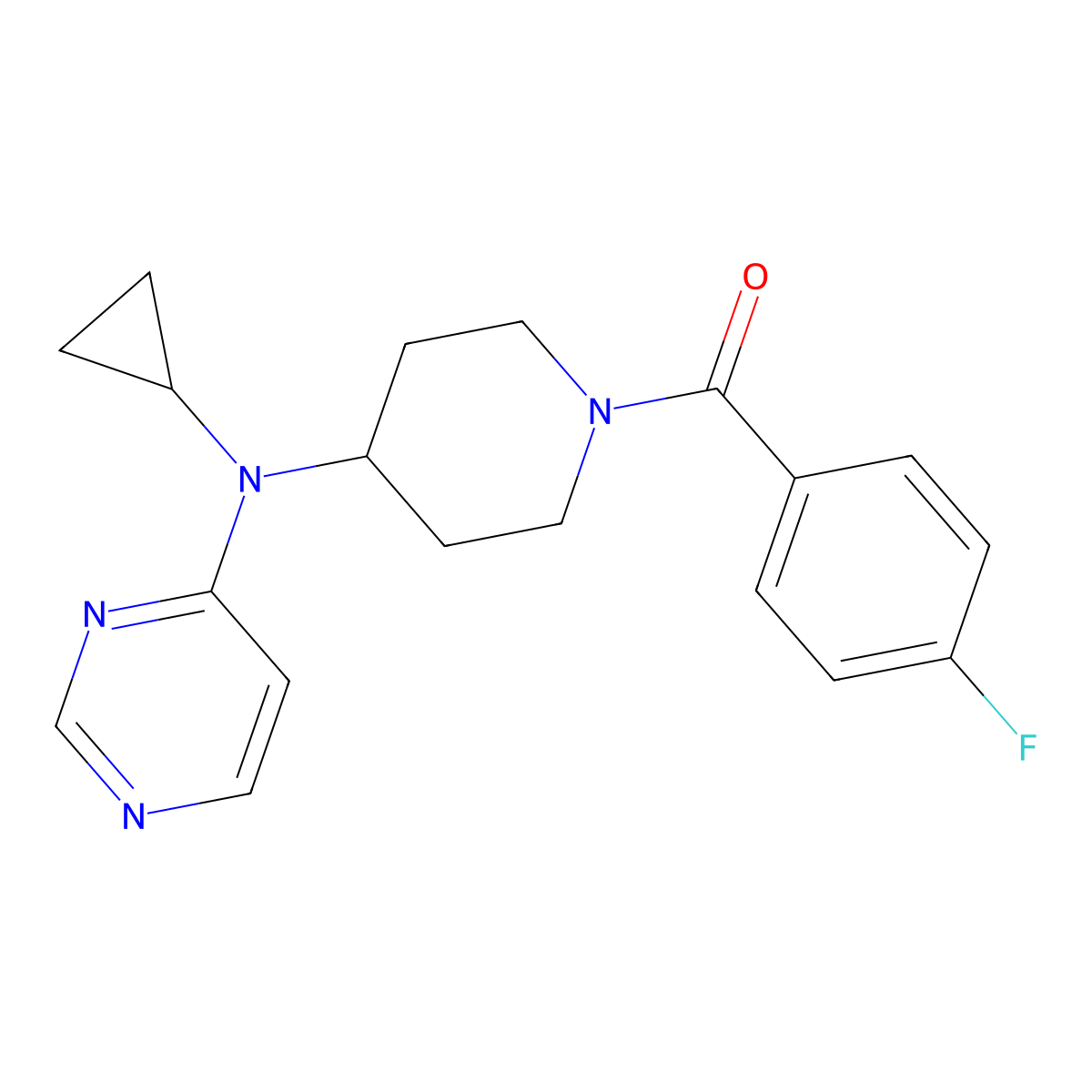 N-cyclopropyl-N-[1-(4-fluorobenzoyl)piperidin-4-yl]pyrimidin-4-amine molecular structure, CAS 2415487-62-4