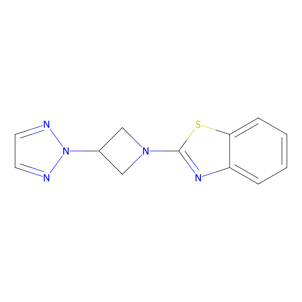 2-[3-(2H-1,2,3-triazol-2-yl)azetidin-1-yl]-1,3-benzothiazole molecular structure, CAS 2415487-66-8