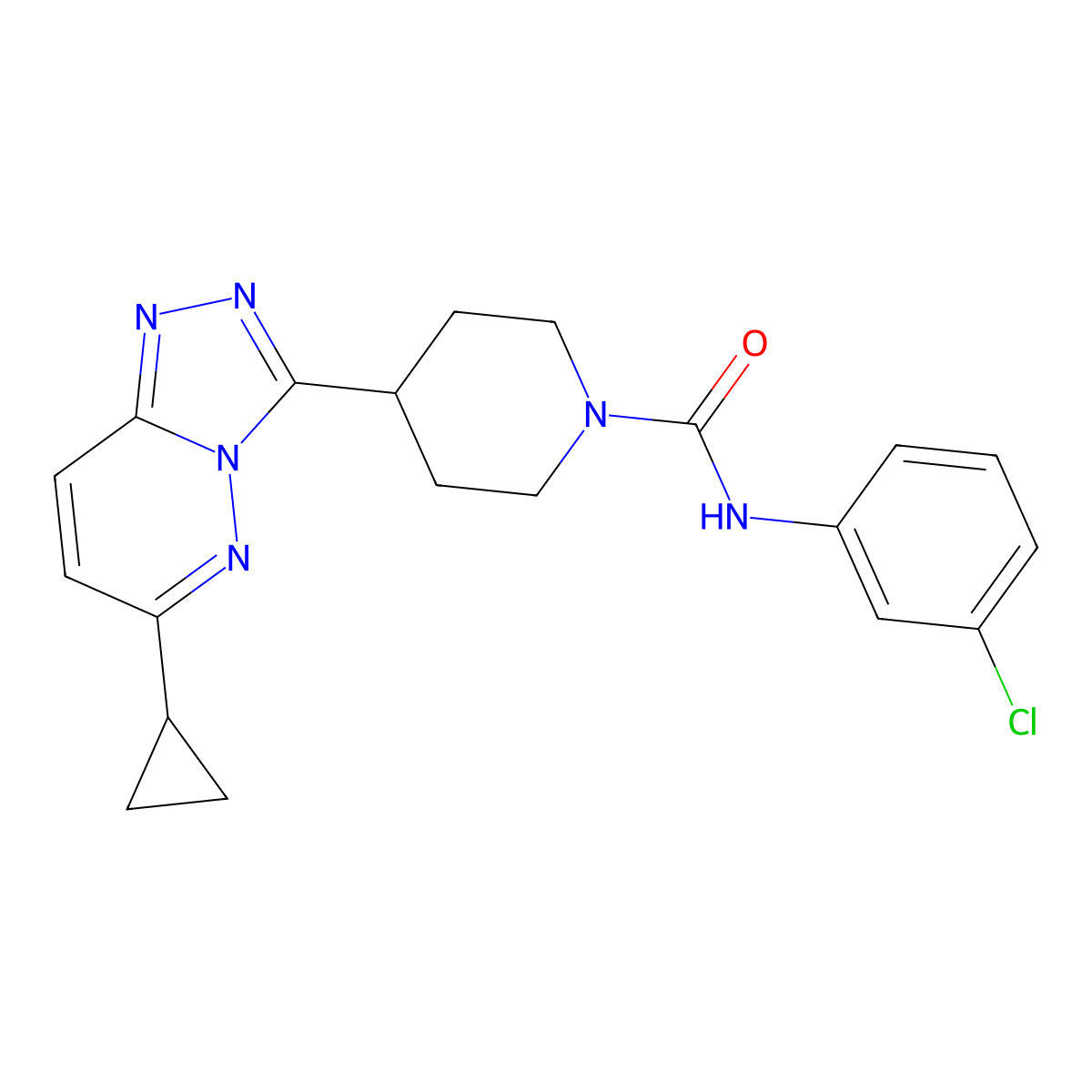 N-(3-chlorophenyl)-4-{6-cyclopropyl-[1,2,4]triazolo[4,3-b]pyridazin-3-yl}piperidine-1-carboxamide molecular structure, CAS 2415487-70-4
