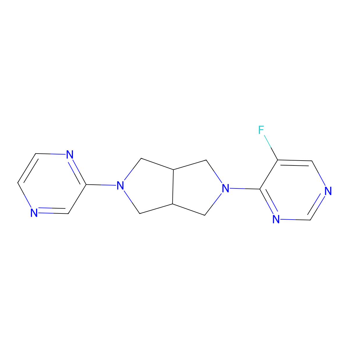 5-Fluoro-4-[5-(pyrazin-2-yl)-octahydropyrrolo[3,4-c]pyrrol-2-yl]pyrimidine molecular structure, CAS 2415487-71-5