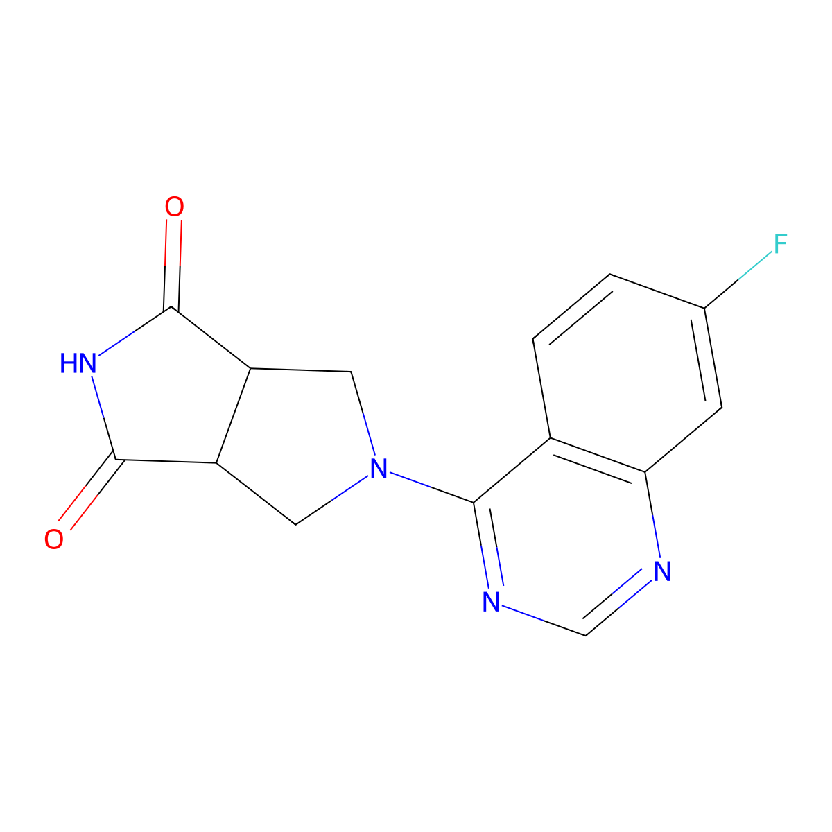 5-(7-Fluoroquinazolin-4-yl)-octahydropyrrolo[3,4-c]pyrrole-1,3-dione molecular structure, CAS 2415487-73-7
