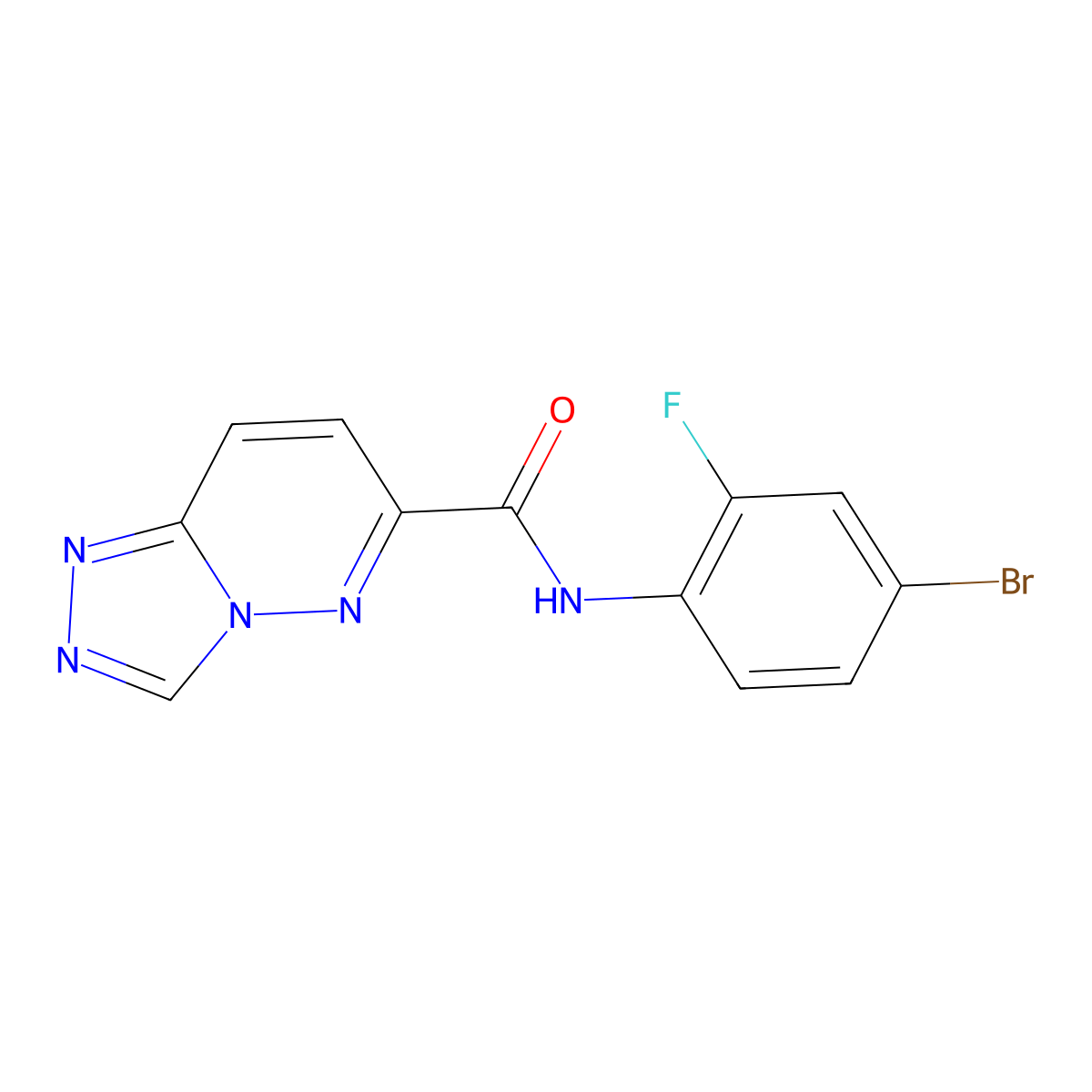 N-(4-Bromo-2-fluorophenyl)-[1,2,4]triazolo[4,3-b]pyridazine-6-carboxamide molecular structure, CAS 2415487-74-8