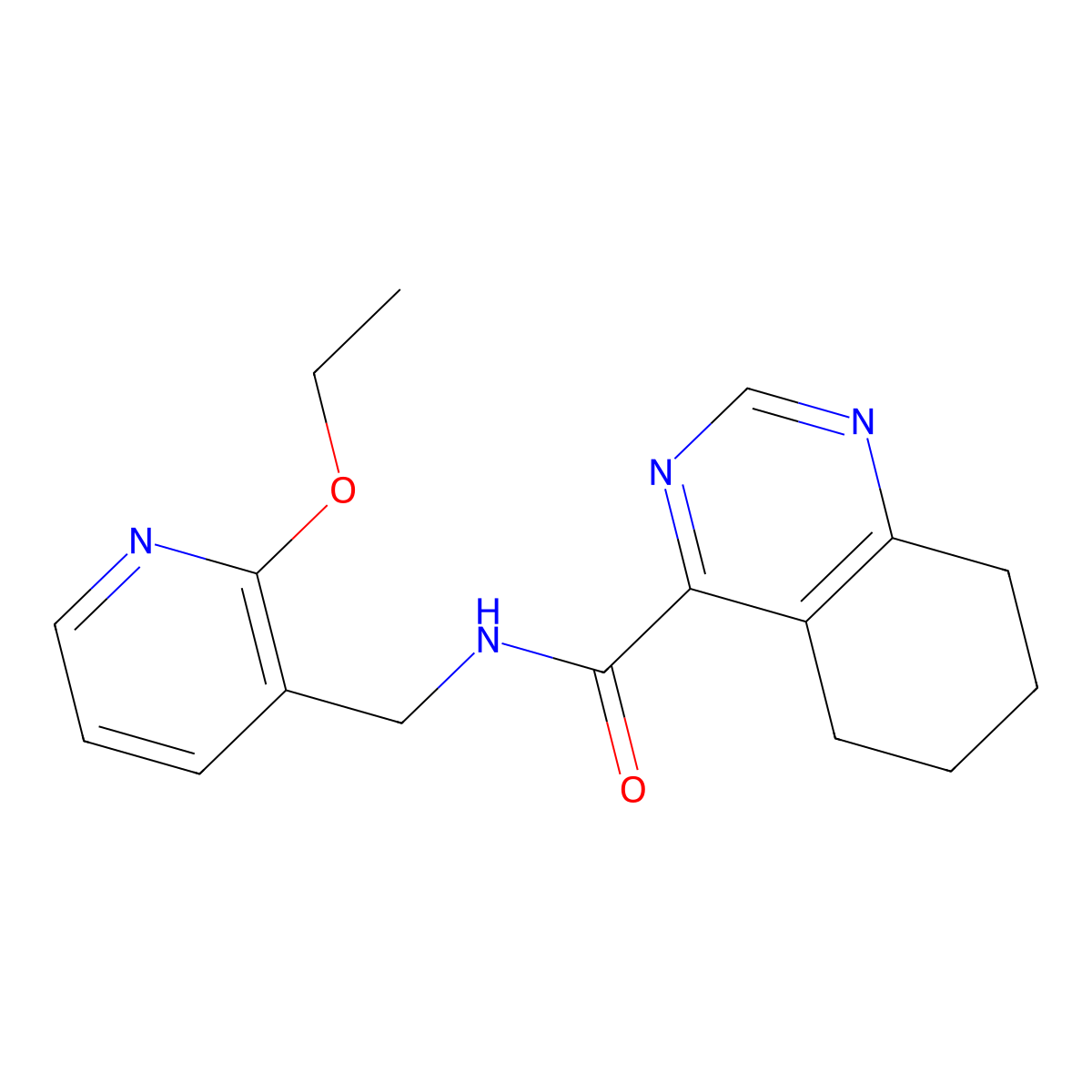 N-[(2-Ethoxypyridin-3-yl)methyl]-5,6,7,8-tetrahydroquinazoline-4-carboxamide molecular structure, CAS 2415487-95-3