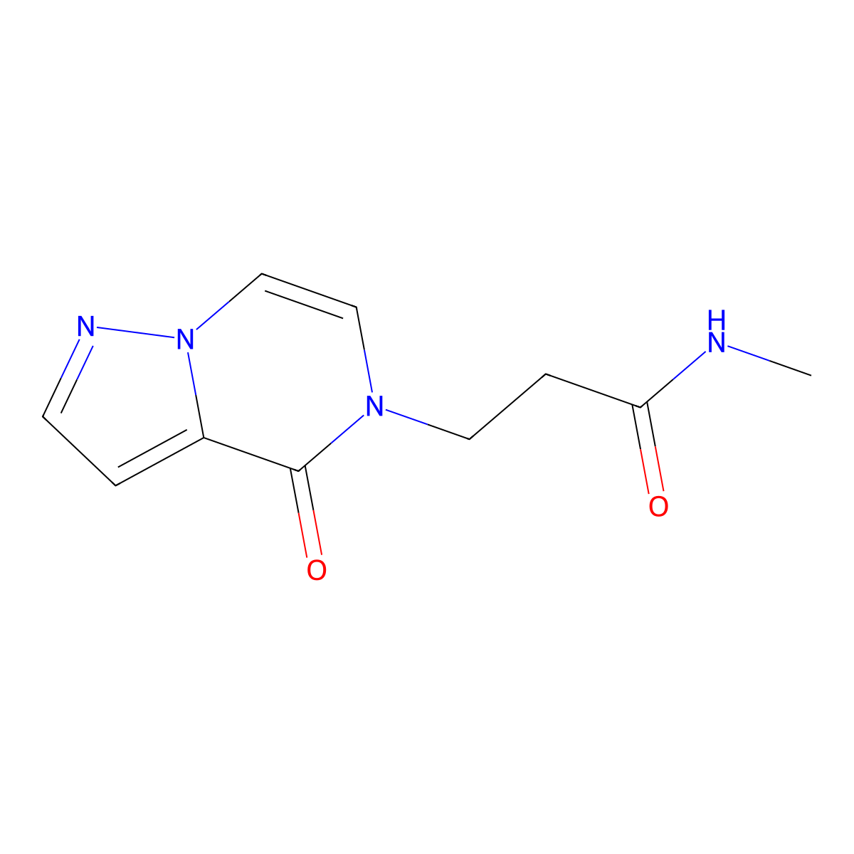 N-methyl-3-{4-oxo-4H,5H-pyrazolo[1,5-a]pyrazin-5-yl}propanamide molecular structure, CAS 2415488-00-3