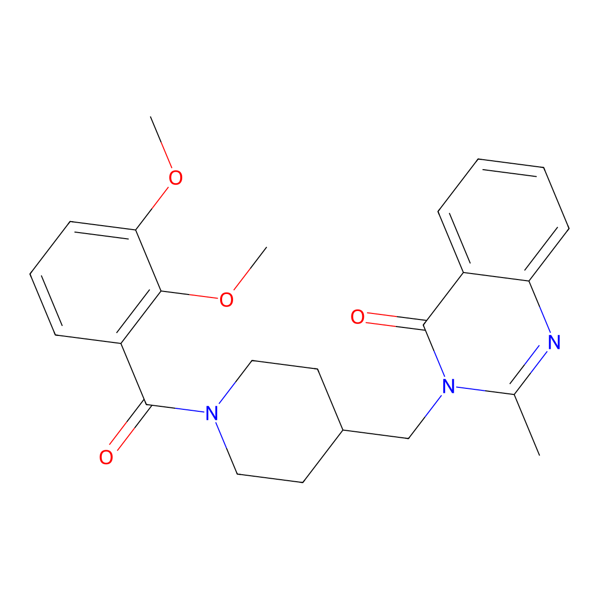 3-{[1-(2,3-Dimethoxybenzoyl)piperidin-4-yl]methyl}-2-methyl-3,4-dihydroquinazolin-4-one molecular structure, CAS 2415488-06-9