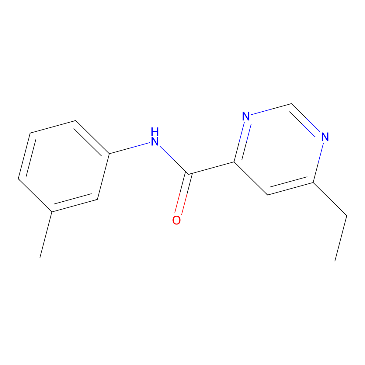 6-Ethyl-N-(3-methylphenyl)pyrimidine-4-carboxamide molecular structure, CAS 2415488-10-5