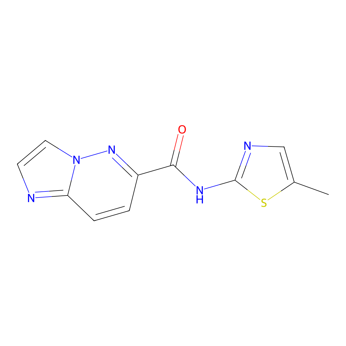N-(5-methyl-1,3-thiazol-2-yl)imidazo[1,2-b]pyridazine-6-carboxamide molecular structure, CAS 2415488-13-8