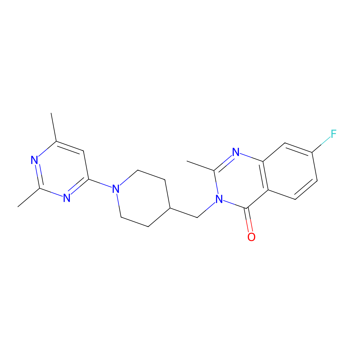 3-{[1-(2,6-Dimethylpyrimidin-4-yl)piperidin-4-yl]methyl}-7-fluoro-2-methyl-3,4-dihydroquinazolin-4-one molecular structure, CAS 2415488-16-1