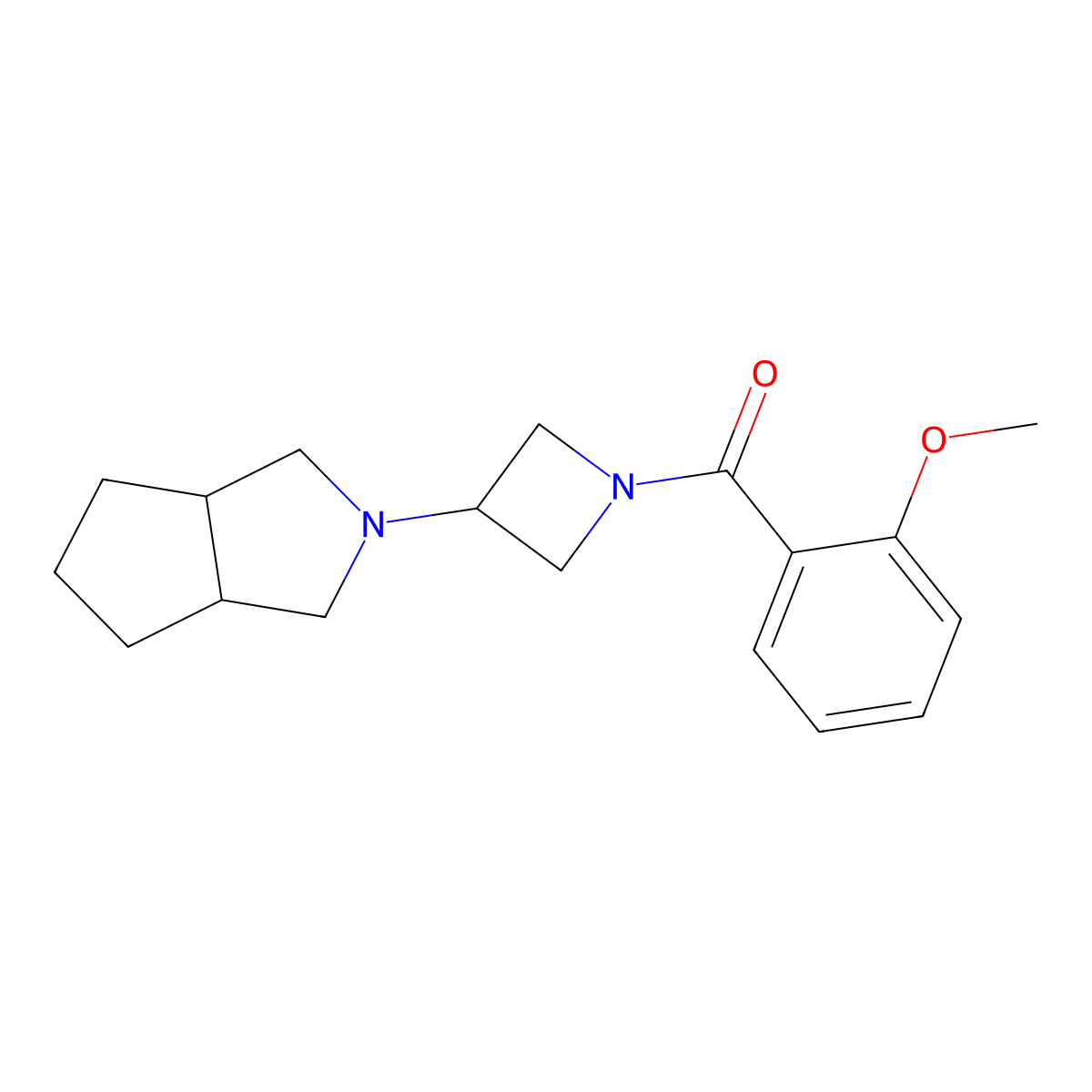 1-(2-Methoxybenzoyl)-3-{octahydrocyclopenta[c]pyrrol-2-yl}azetidine molecular structure, CAS 2415488-31-0