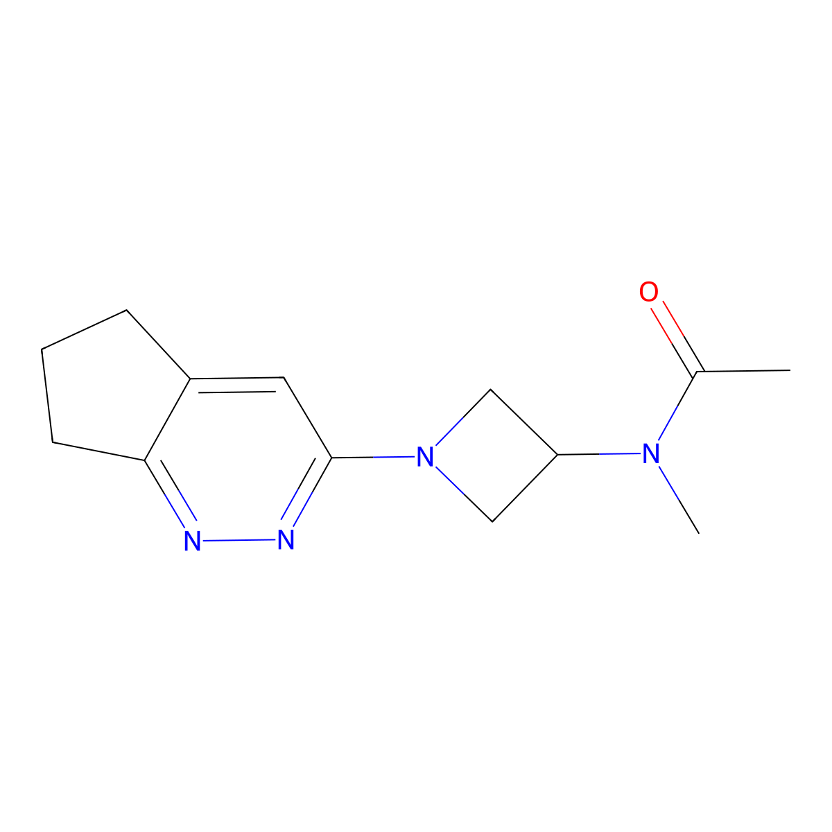 N-(1-{5H,6H,7H-cyclopenta[c]pyridazin-3-yl}azetidin-3-yl)-N-methylacetamide molecular structure, CAS 2415488-40-1