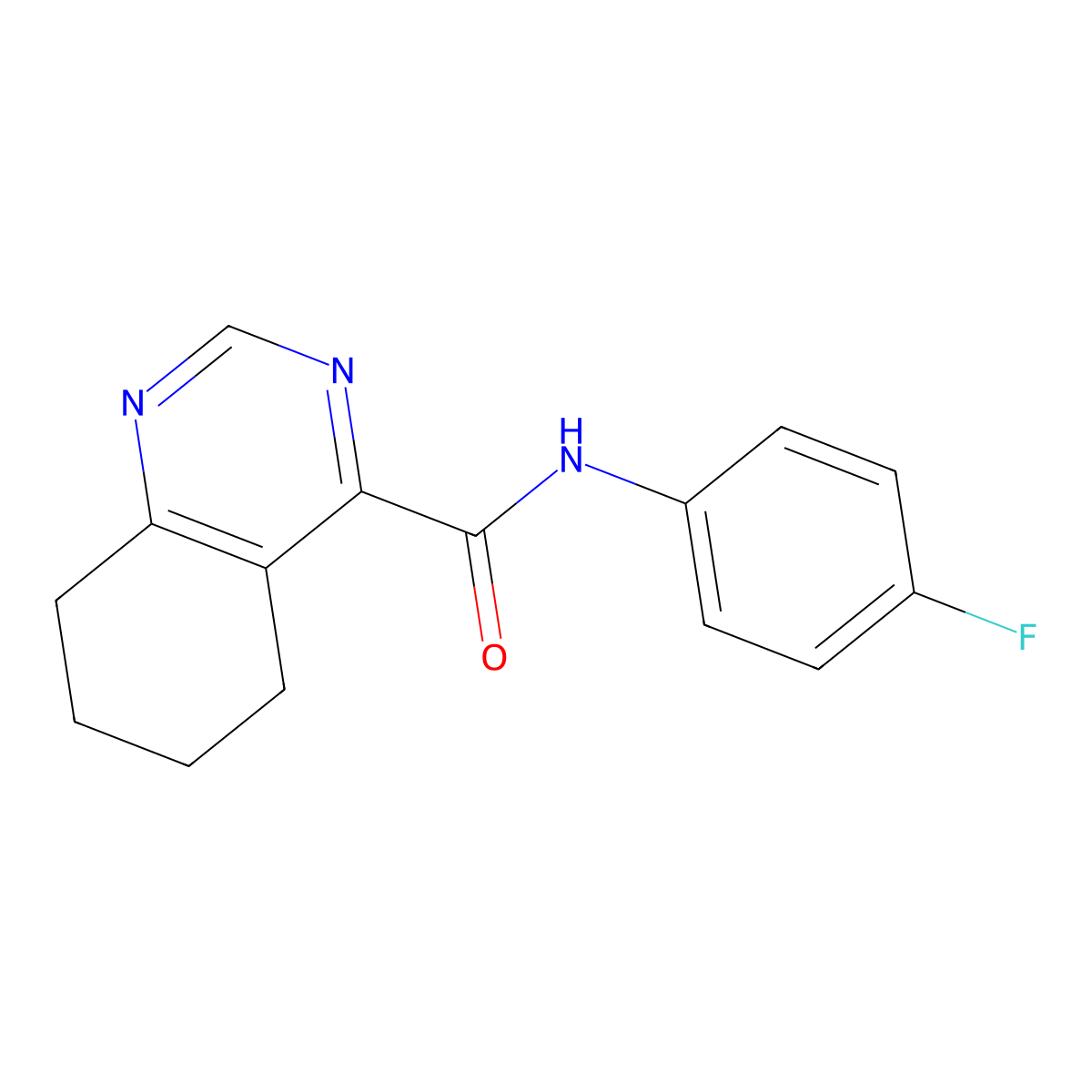 N-(4-Fluorophenyl)-5,6,7,8-tetrahydroquinazoline-4-carboxamide molecular structure, CAS 2415488-48-9